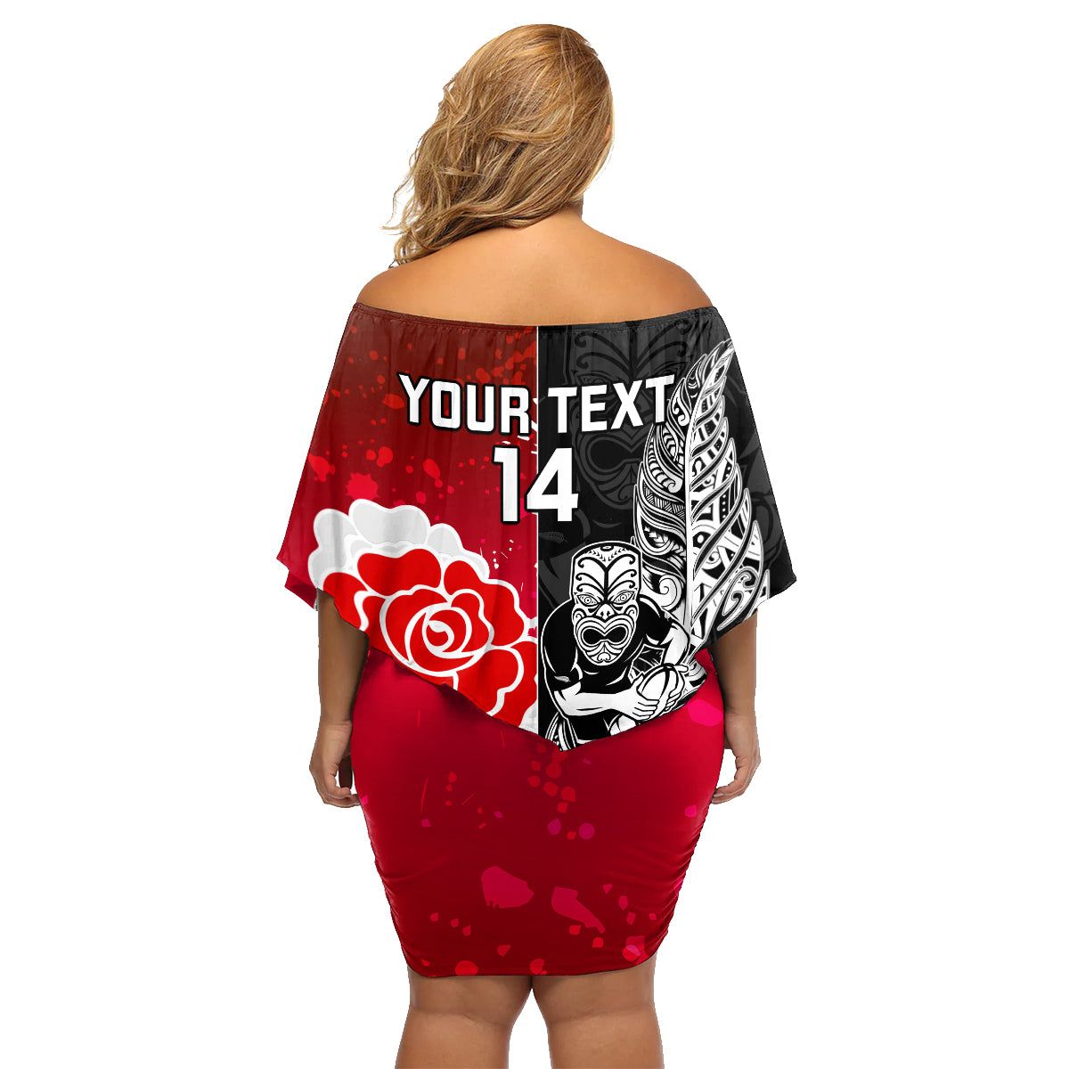 custom-new-zealand-and-england-rugby-family-matching-off-shoulder-short-dress-and-hawaiian-shirt-2023-world-cup-all-black-combine-red-roses