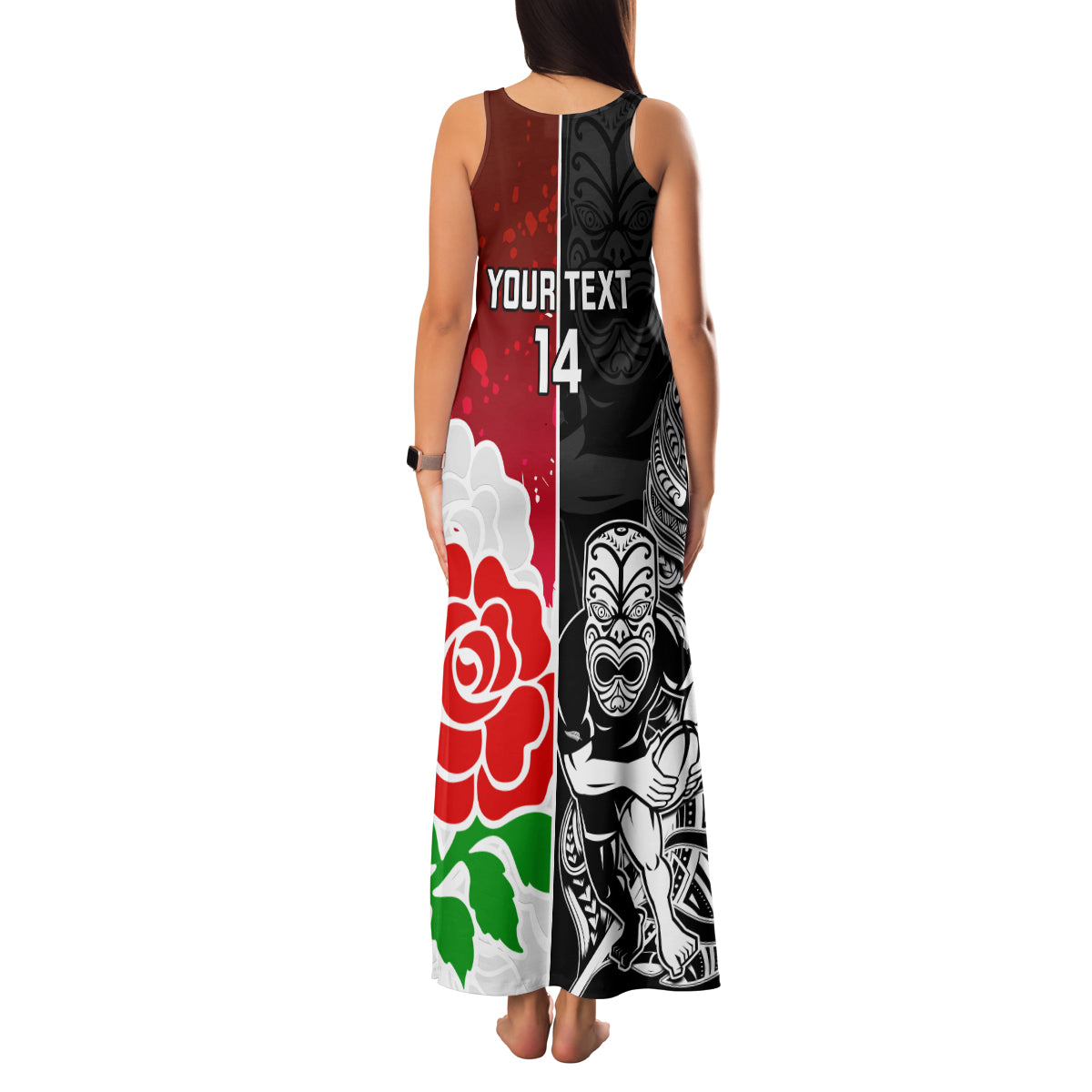 custom-new-zealand-and-england-rugby-family-matching-tank-maxi-dress-and-hawaiian-shirt-2023-world-cup-all-black-combine-red-roses