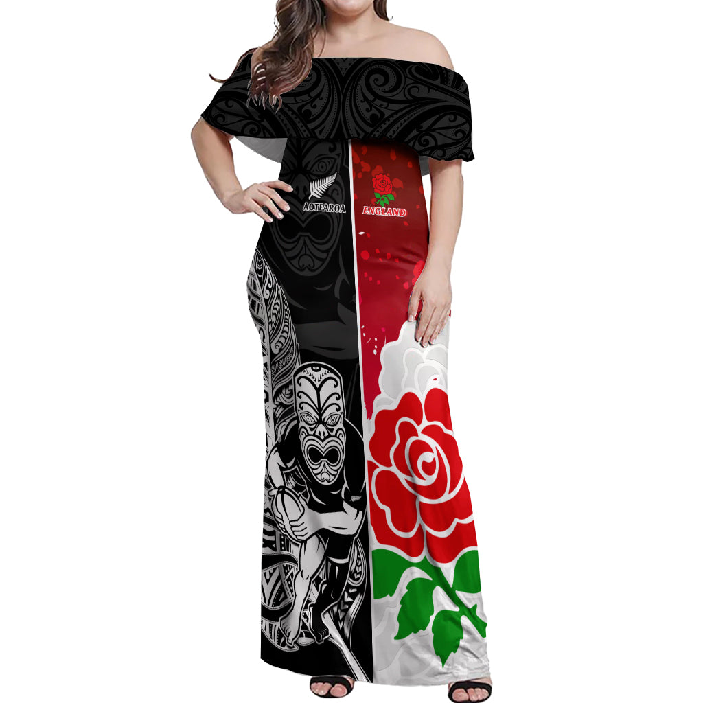 custom-new-zealand-and-england-rugby-off-shoulder-maxi-dress-2023-world-cup-all-black-combine-red-roses