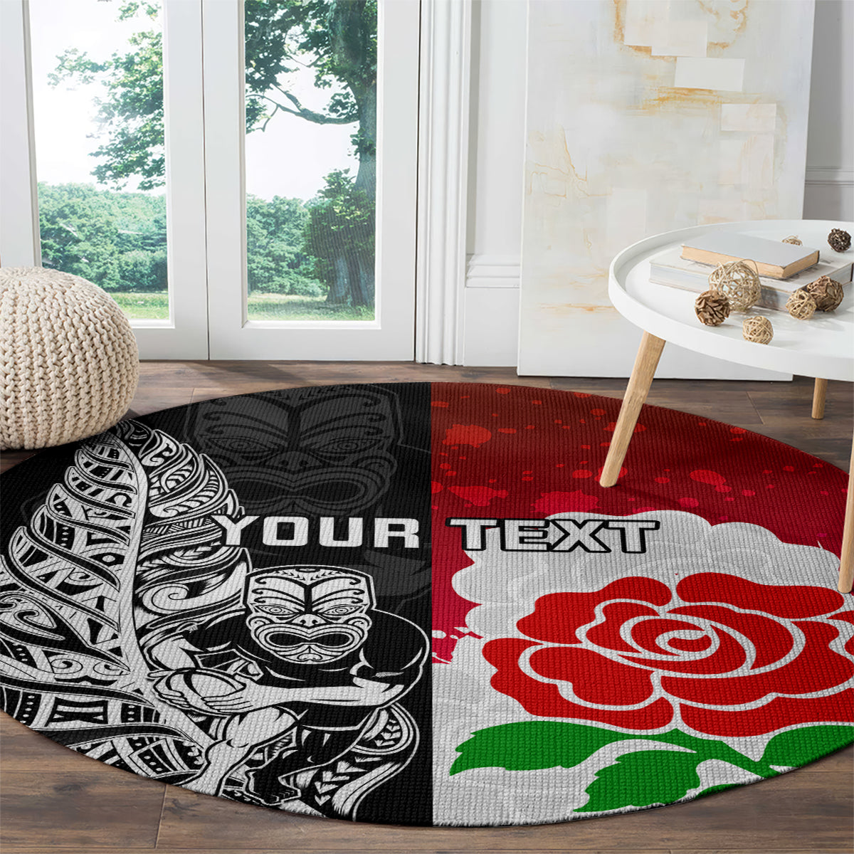 custom-new-zealand-and-england-rugby-round-carpet-2023-world-cup-all-black-combine-red-roses