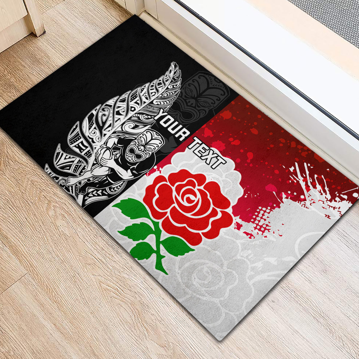 custom-new-zealand-and-england-rugby-rubber-doormat-2023-world-cup-all-black-combine-red-roses