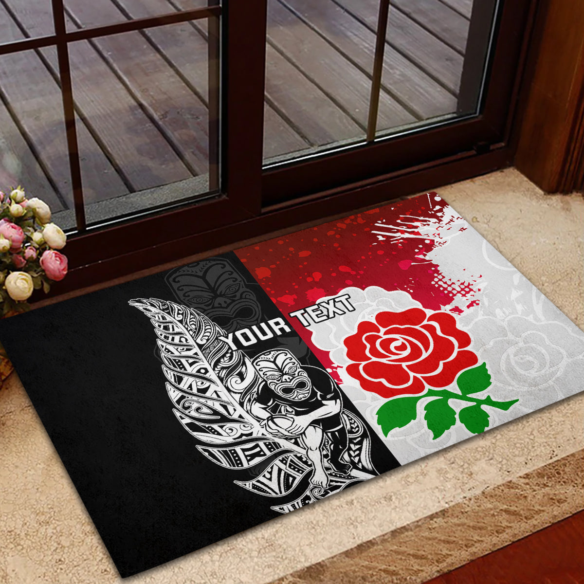 custom-new-zealand-and-england-rugby-rubber-doormat-2023-world-cup-all-black-combine-red-roses