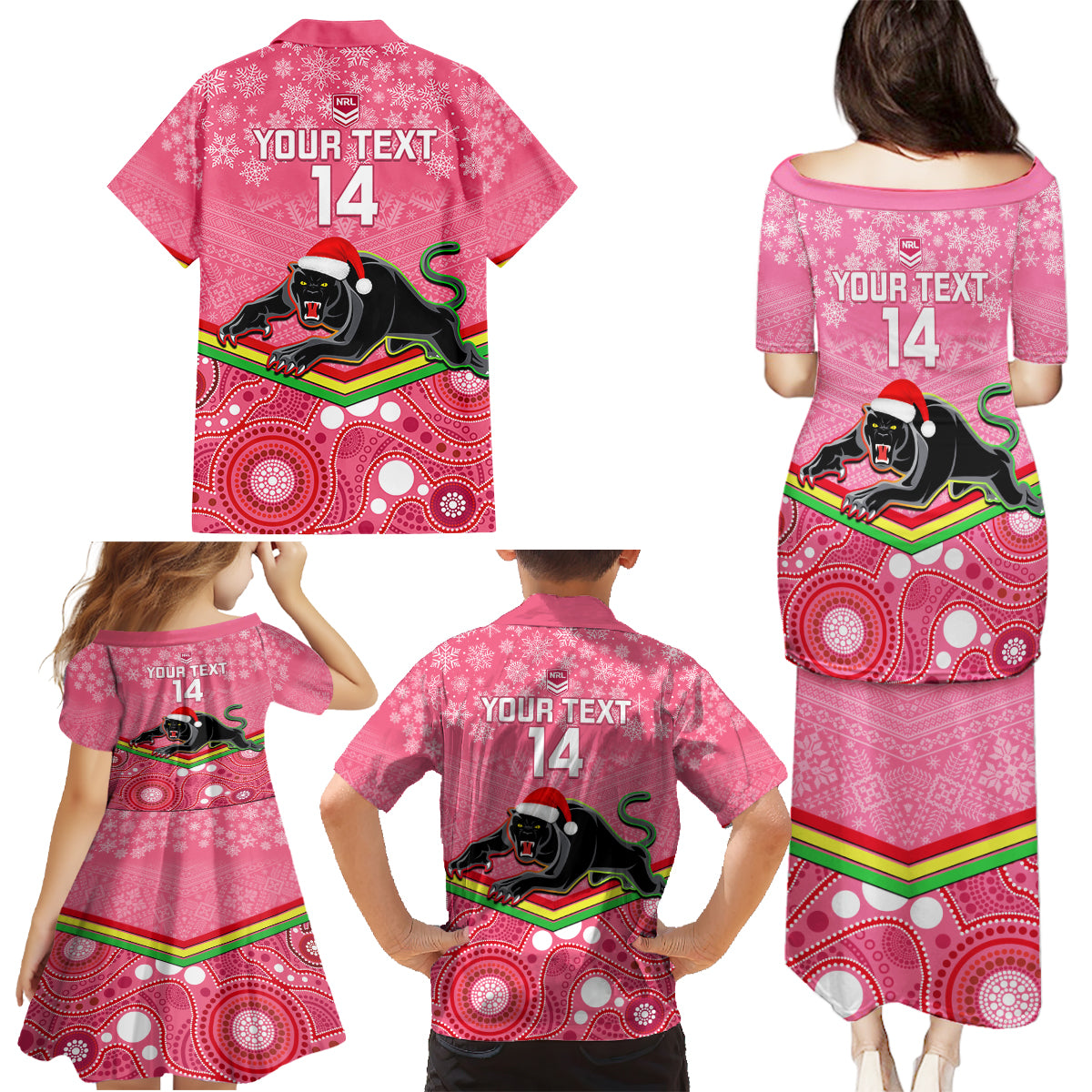 custom-panthers-rugby-christmas-family-matching-puletasi-dress-and-hawaiian-shirt-merry-xmas-2023-mix-aboriginal-art-pink-version