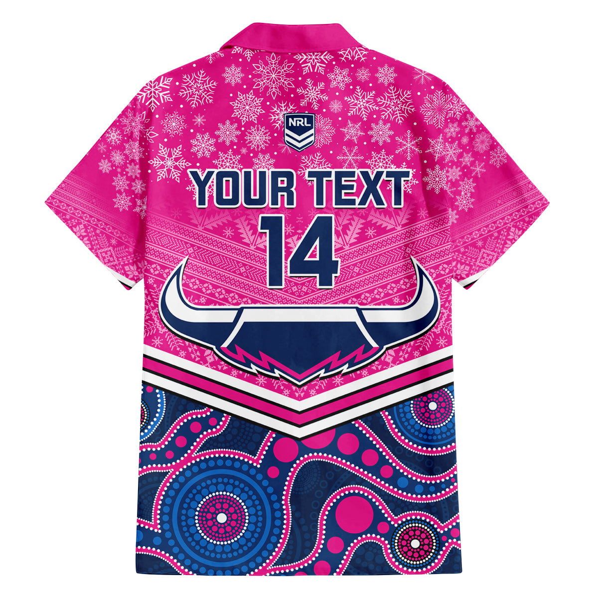 custom-cowboys-rugby-christmas-family-matching-long-sleeve-bodycon-dress-and-hawaiian-shirt-merry-xmas-2023-mix-aboriginal-art-pink-version