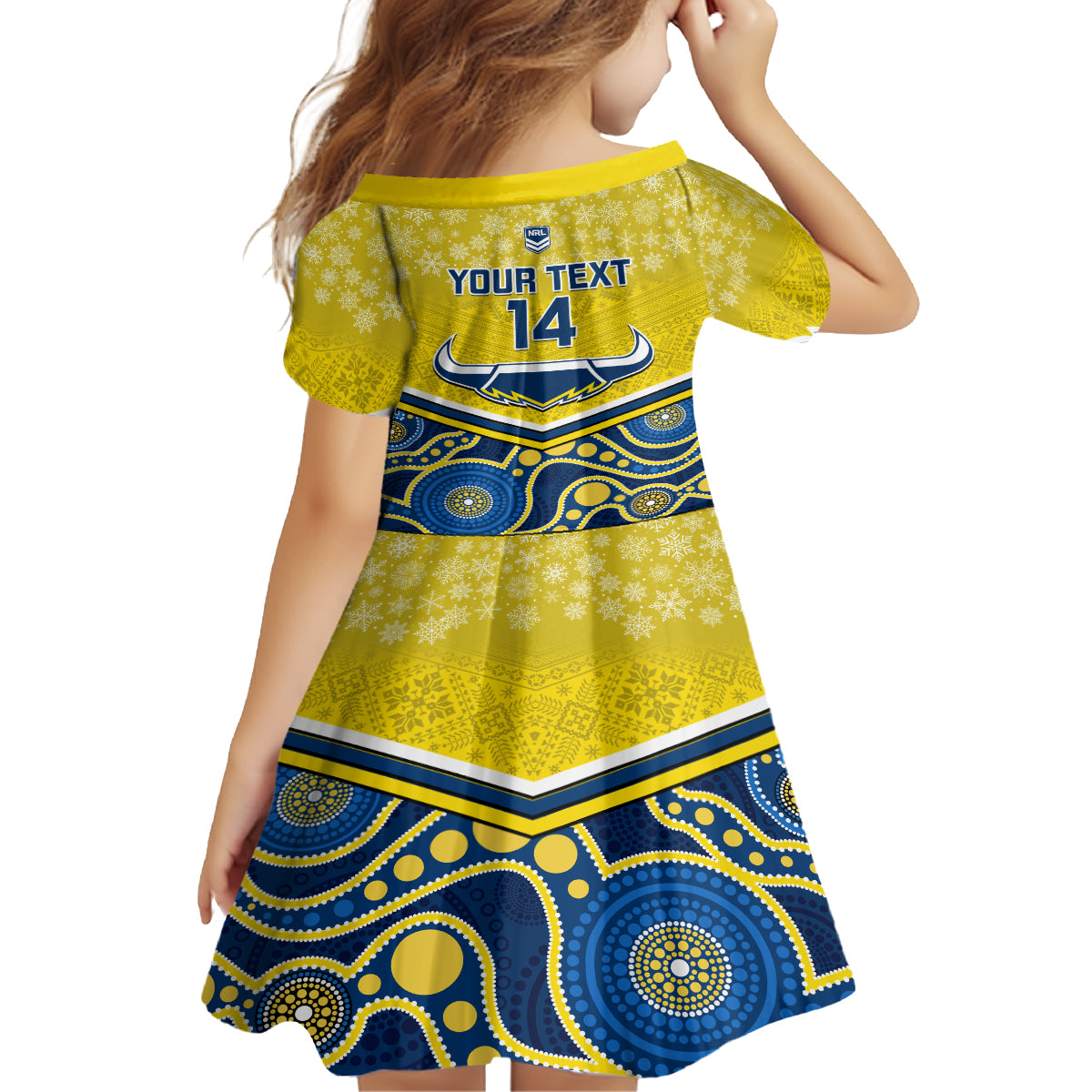 custom-cowboys-rugby-christmas-family-matching-long-sleeve-bodycon-dress-and-hawaiian-shirt-merry-xmas-2023-mix-aboriginal-art-blue-version