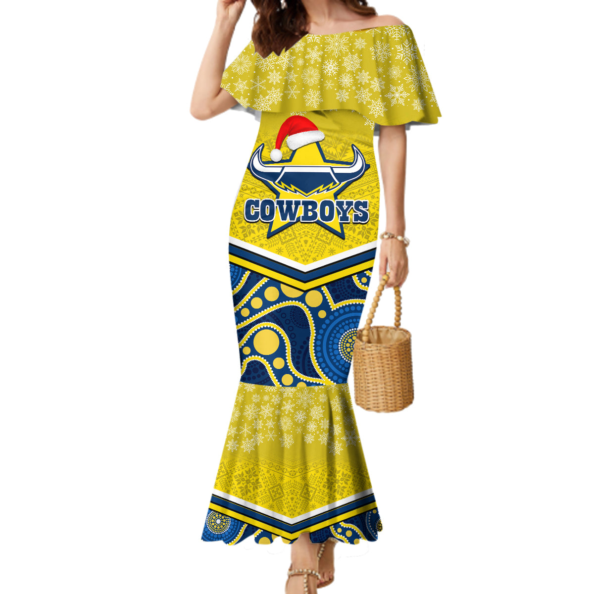 custom-cowboys-rugby-christmas-family-matching-mermaid-dress-and-hawaiian-shirt-merry-xmas-2023-mix-aboriginal-art-blue-version