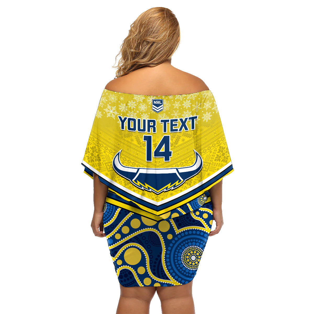 custom-cowboys-rugby-christmas-family-matching-off-shoulder-short-dress-and-hawaiian-shirt-merry-xmas-2023-mix-aboriginal-art-blue-version