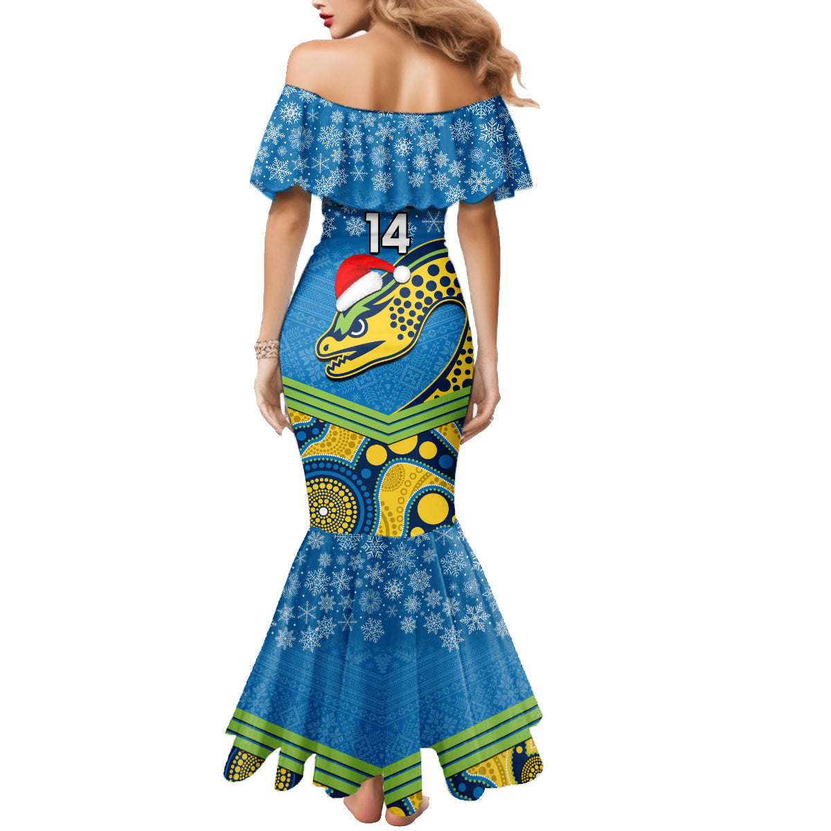 custom-parramatta-eels-rugby-christmas-family-matching-mermaid-dress-and-hawaiian-shirt-merry-xmas-2023-mix-aboriginal-art
