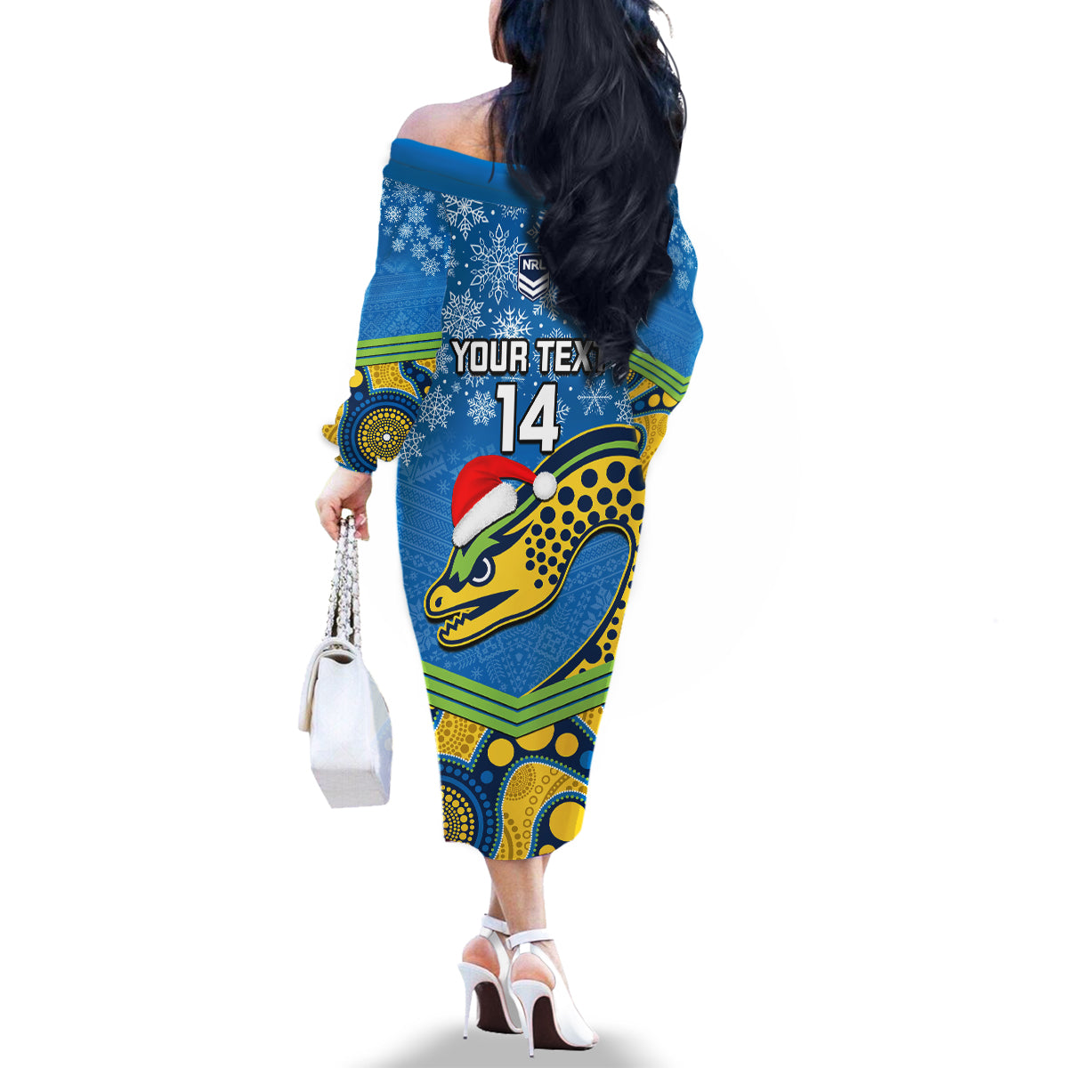 custom-parramatta-eels-rugby-christmas-family-matching-off-shoulder-long-sleeve-dress-and-hawaiian-shirt-merry-xmas-2023-mix-aboriginal-art