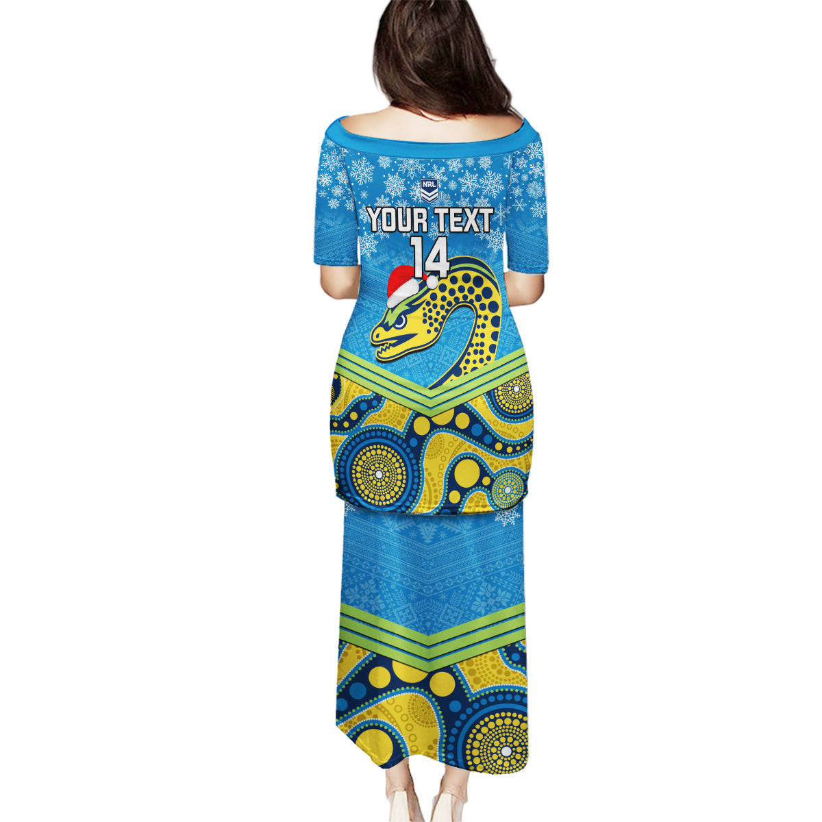 custom-parramatta-eels-rugby-christmas-family-matching-puletasi-dress-and-hawaiian-shirt-merry-xmas-2023-mix-aboriginal-art