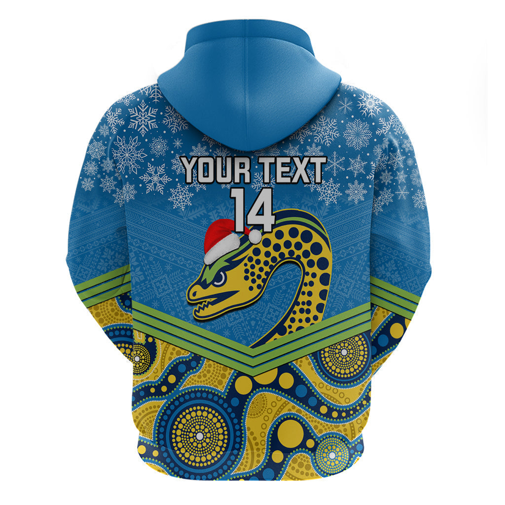 Custom Parramatta Eels Rugby Christmas Hoodie Merry Xmas 2023 Mix Aboriginal Art - Vibe Hoodie Shop