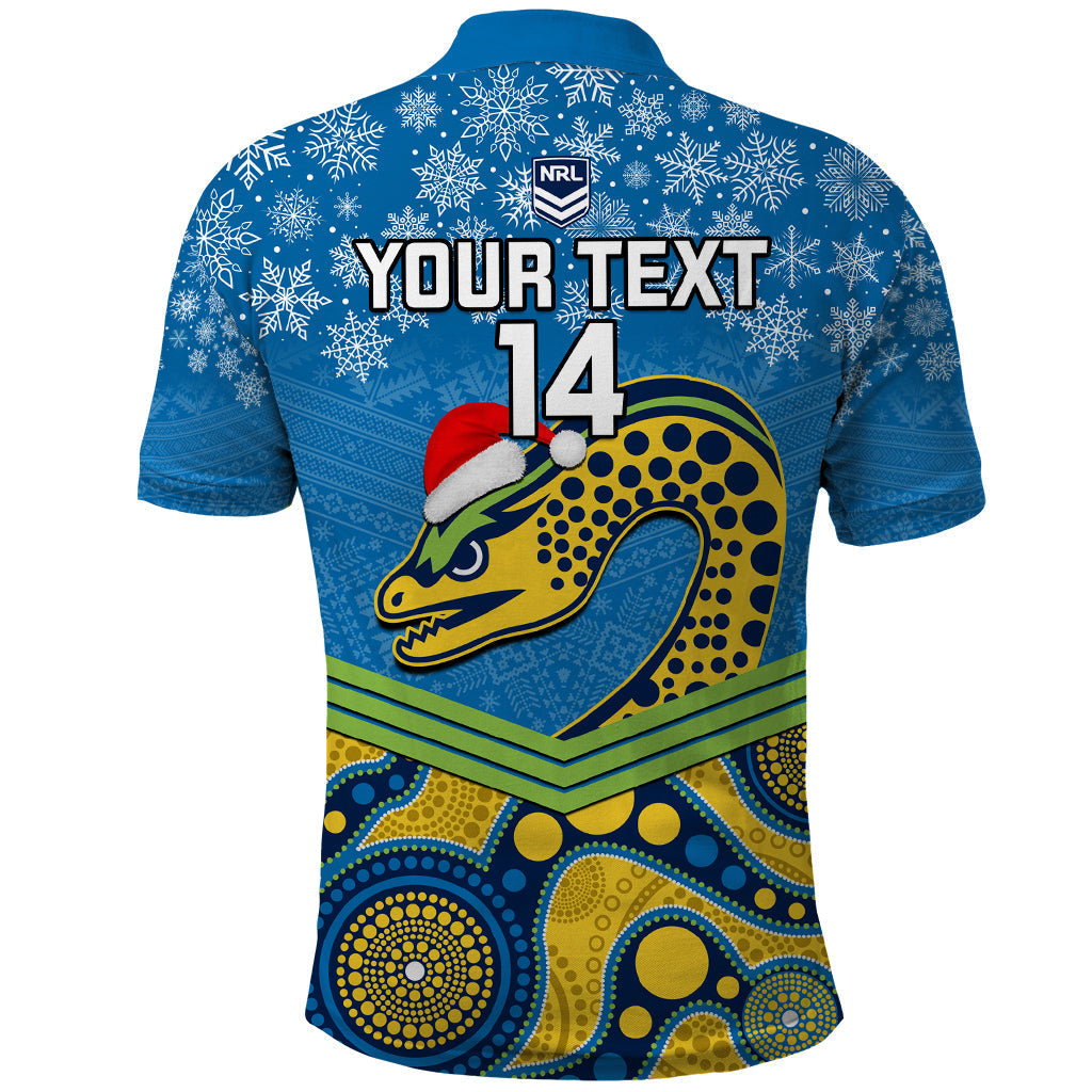 Custom Parramatta Eels Rugby Christmas Polo Shirt Merry Xmas 2023 Mix Aboriginal Art - Vibe Hoodie Shop