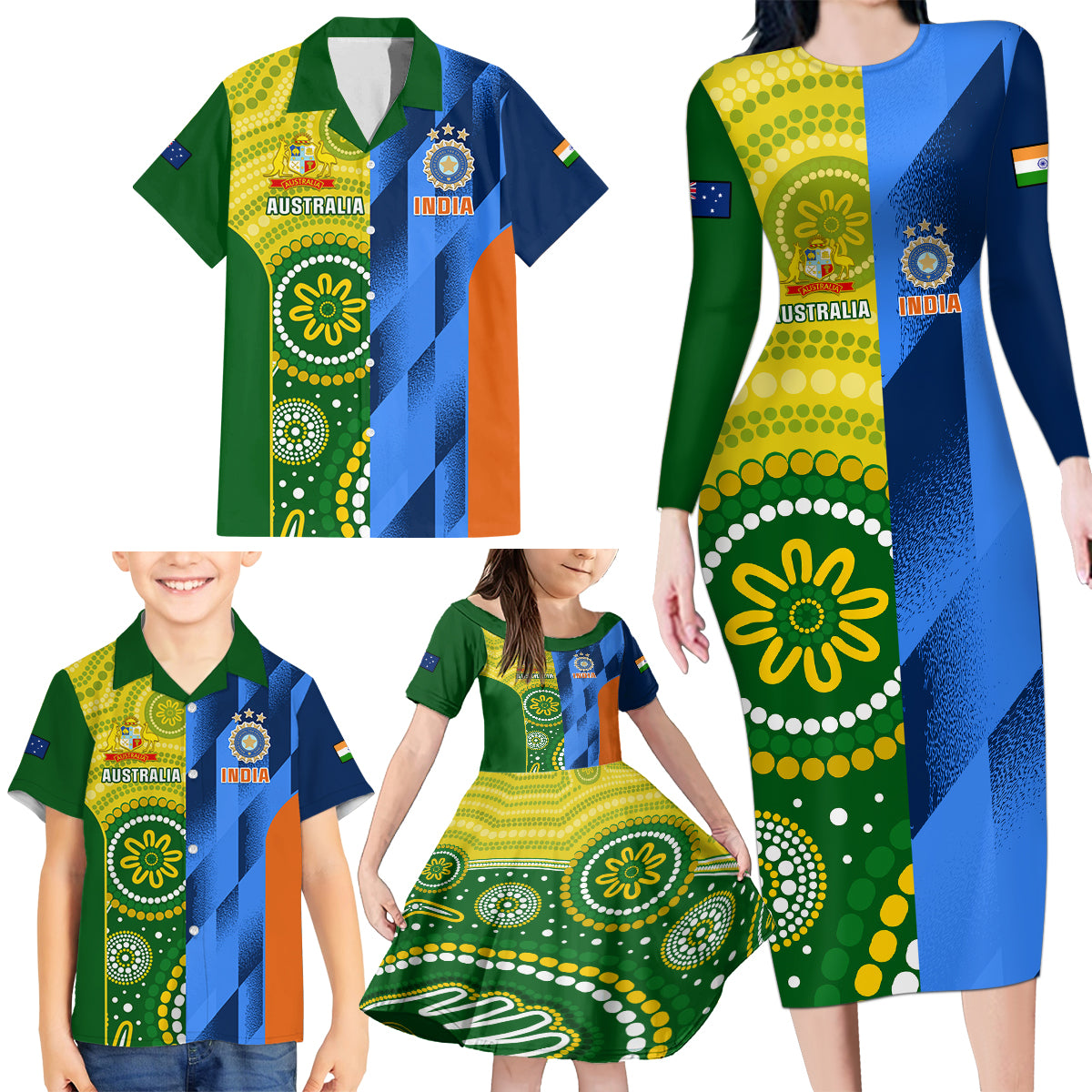 australia-and-india-cricket-family-matching-long-sleeve-bodycon-dress-and-hawaiian-shirt-2023-world-cup-final-together