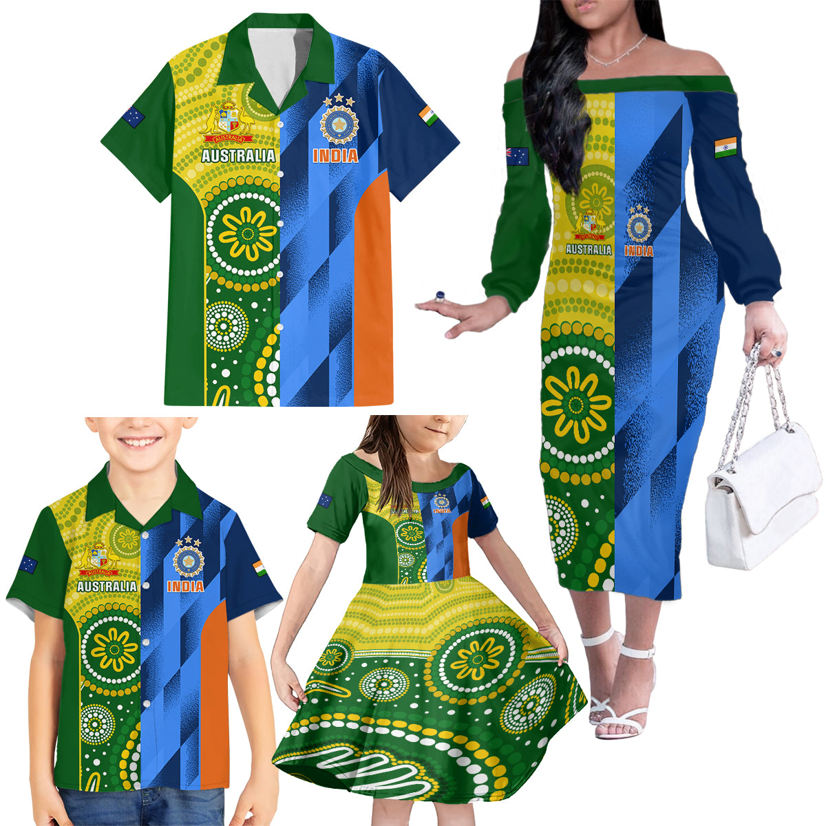 australia-and-india-cricket-family-matching-off-shoulder-long-sleeve-dress-and-hawaiian-shirt-2023-world-cup-final-together