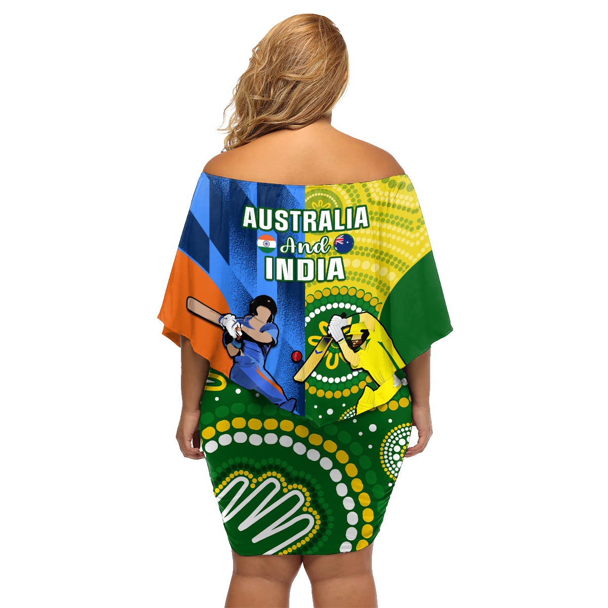 australia-and-india-cricket-family-matching-off-shoulder-short-dress-and-hawaiian-shirt-2023-world-cup-final-together