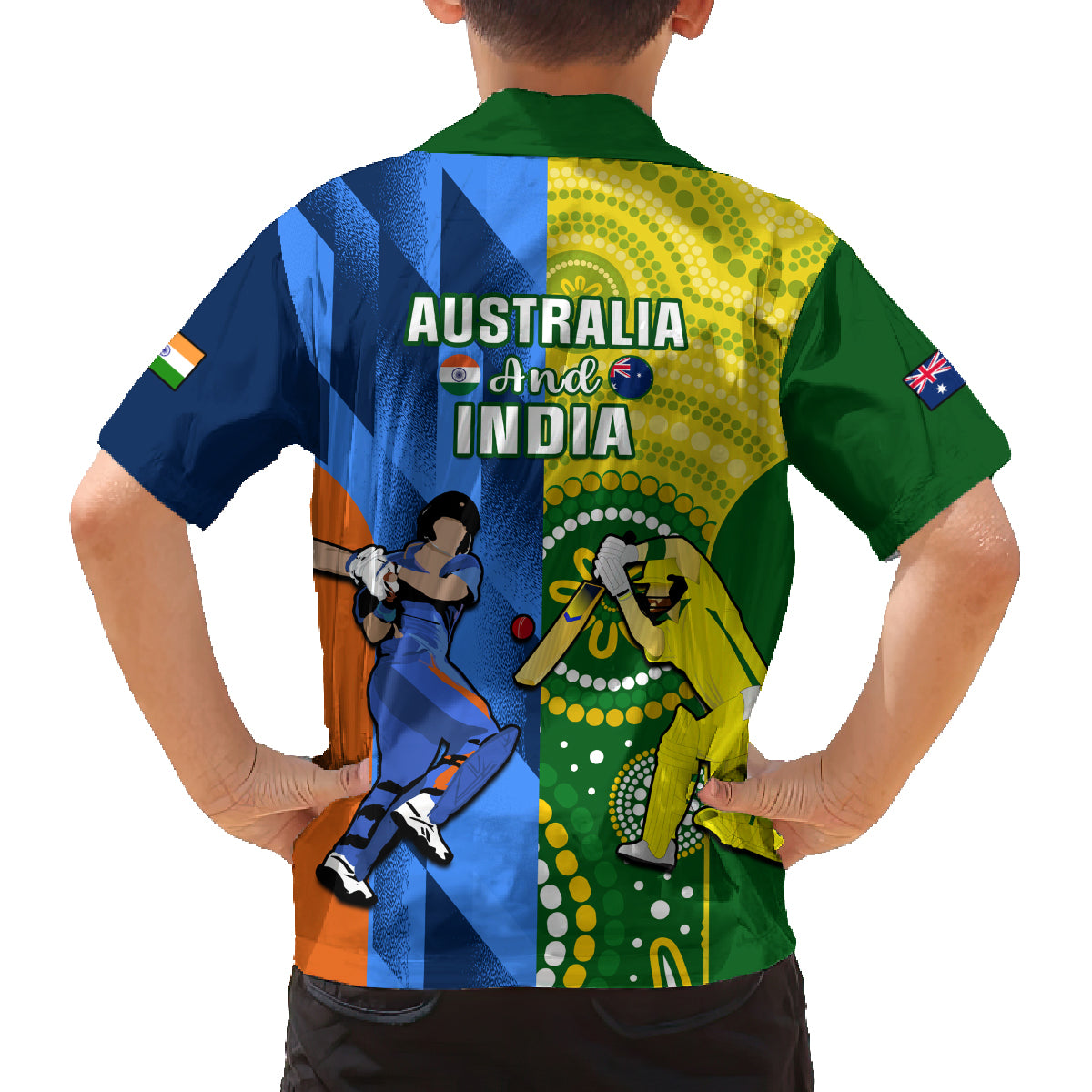 australia-and-india-cricket-family-matching-summer-maxi-dress-and-hawaiian-shirt-2023-world-cup-final-together