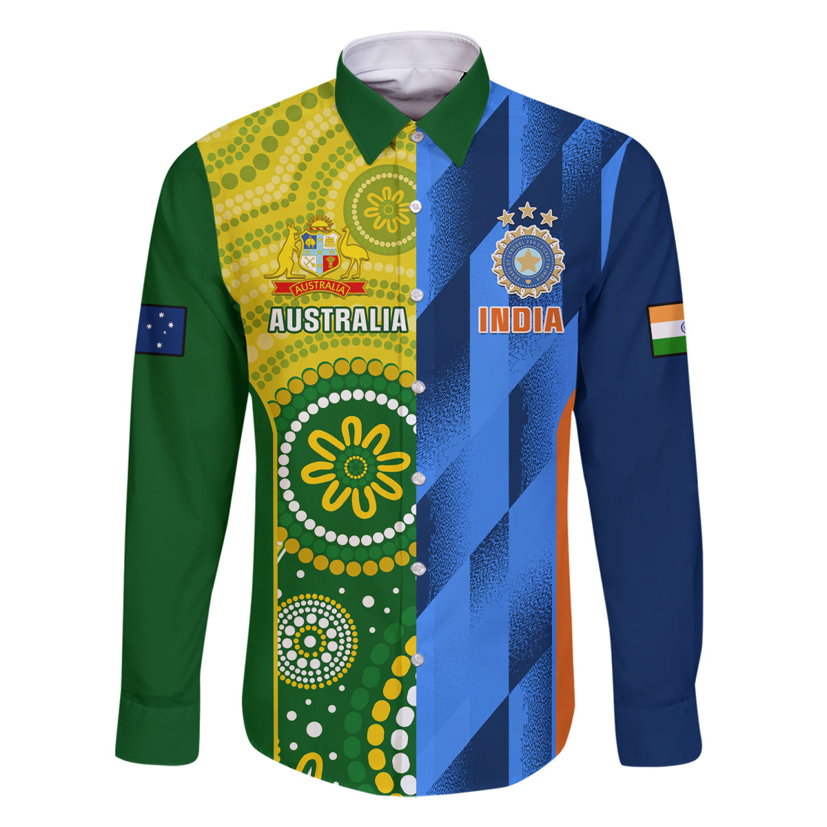 australia-and-india-cricket-family-matching-summer-maxi-dress-and-hawaiian-shirt-2023-world-cup-final-together