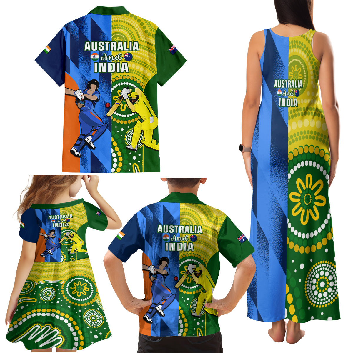 australia-and-india-cricket-family-matching-tank-maxi-dress-and-hawaiian-shirt-2023-world-cup-final-together