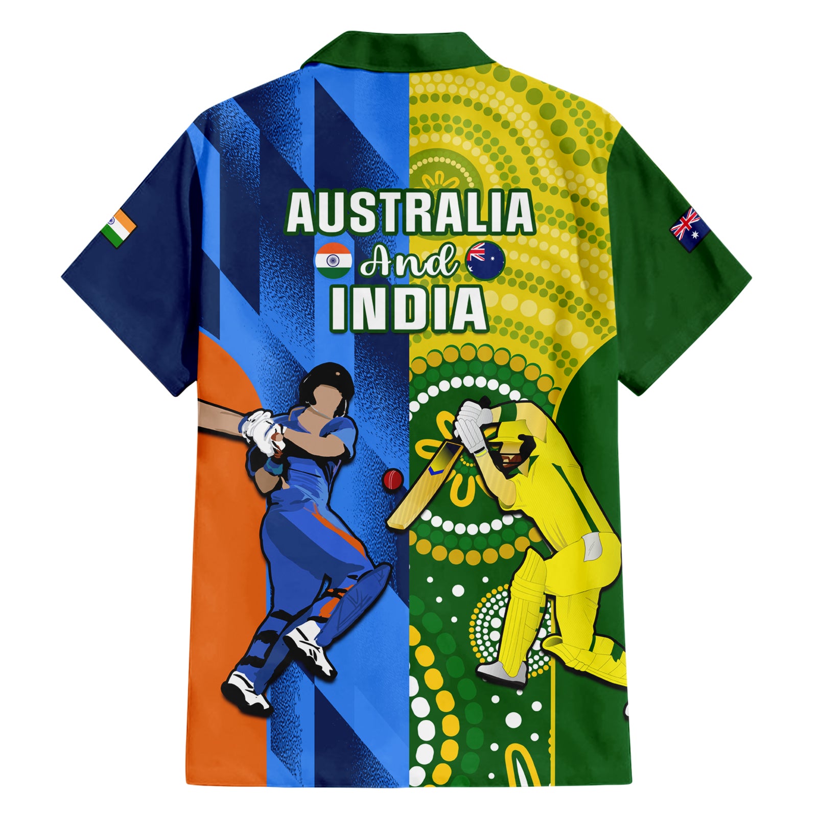 Australia And India Cricket Hawaiian Shirt 2023 World Cup Final Together - Vibe Hoodie Shop