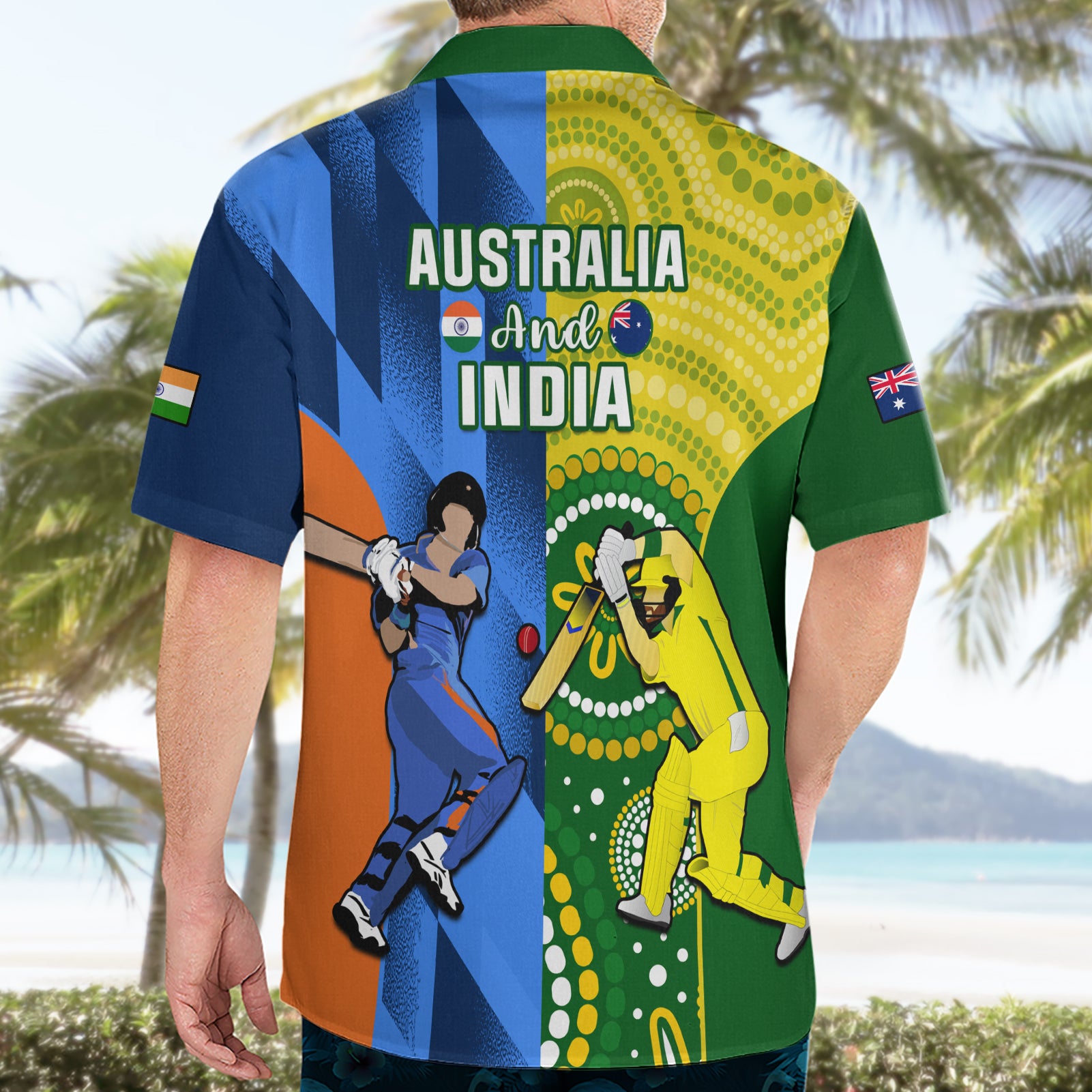 Australia And India Cricket Hawaiian Shirt 2023 World Cup Final Together - Vibe Hoodie Shop