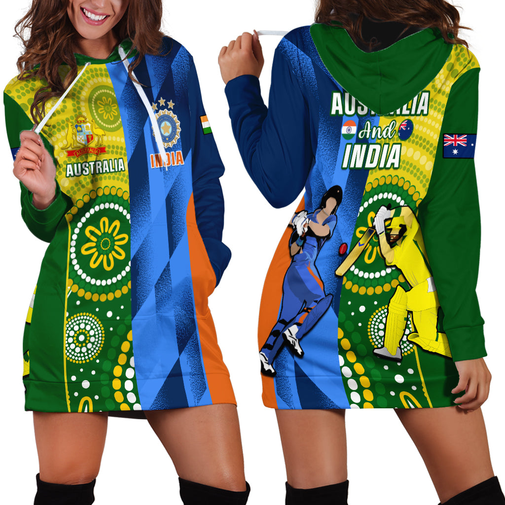 Australia And India Cricket Hoodie Dress 2023 World Cup Final Together - Vibe Hoodie Shop