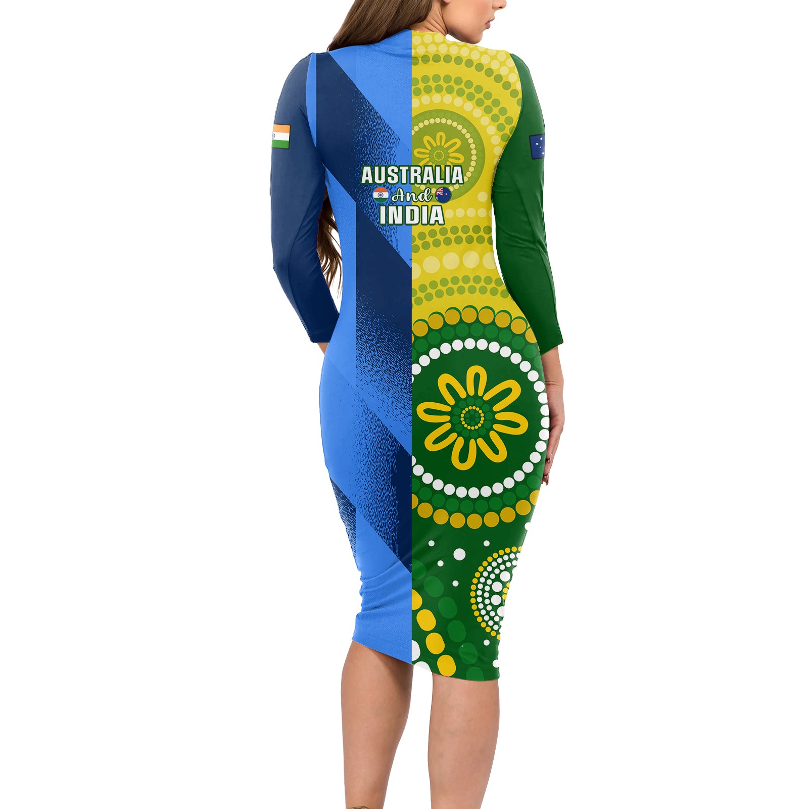 australia-and-india-cricket-long-sleeve-bodycon-dress-2023-world-cup-final-together