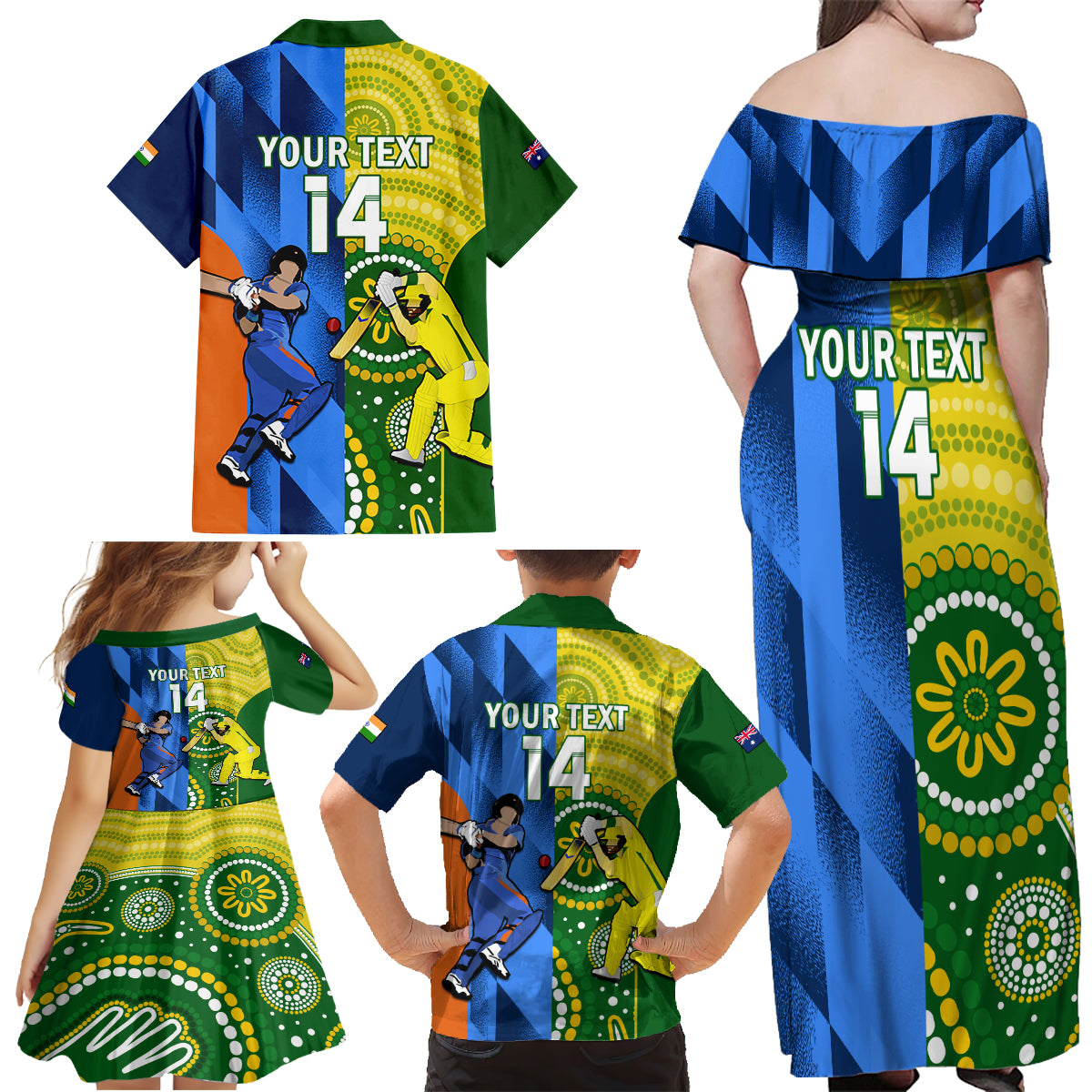 custom-australia-and-india-cricket-family-matching-off-shoulder-maxi-dress-and-hawaiian-shirt-2023-world-cup-final-together