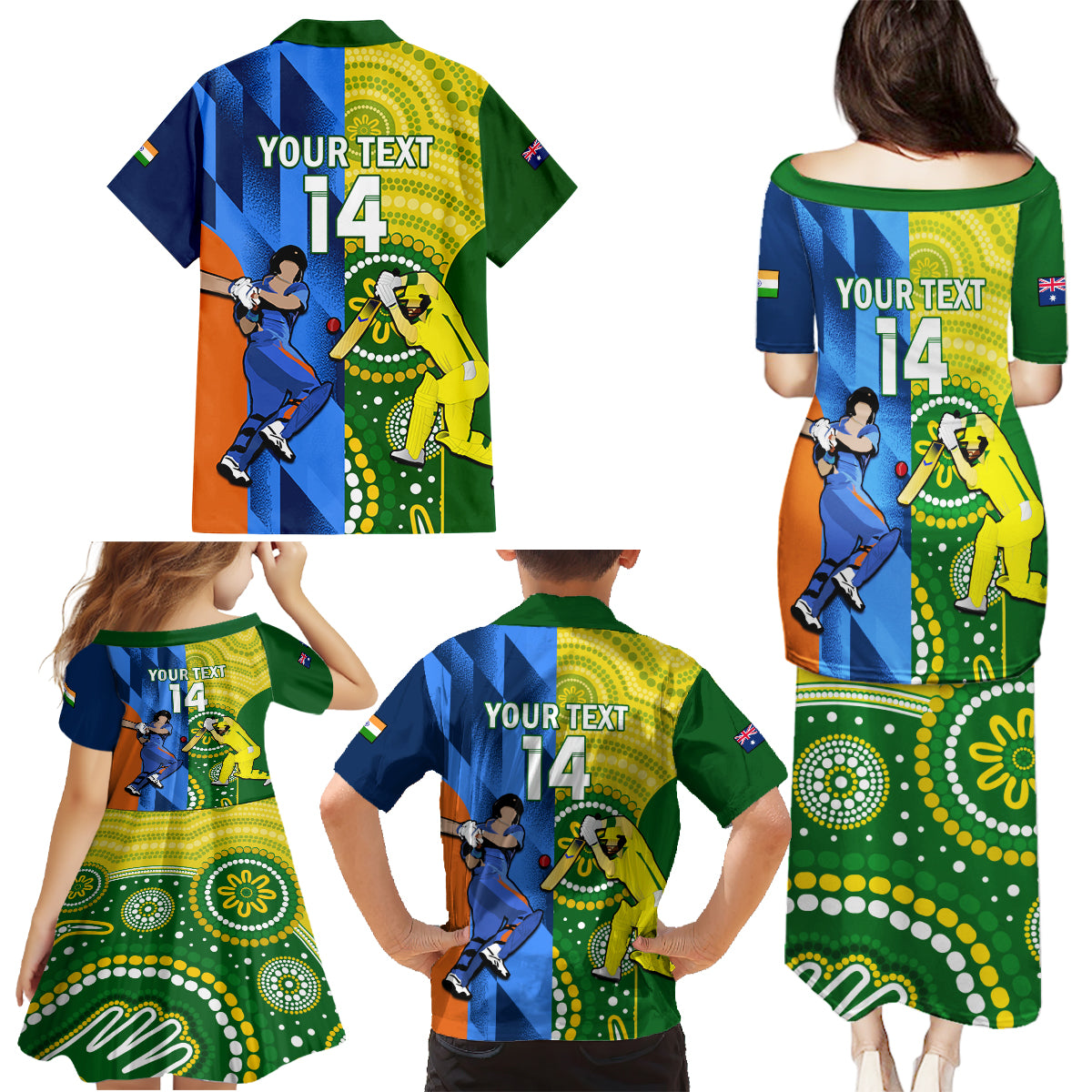 custom-australia-and-india-cricket-family-matching-puletasi-dress-and-hawaiian-shirt-2023-world-cup-final-together