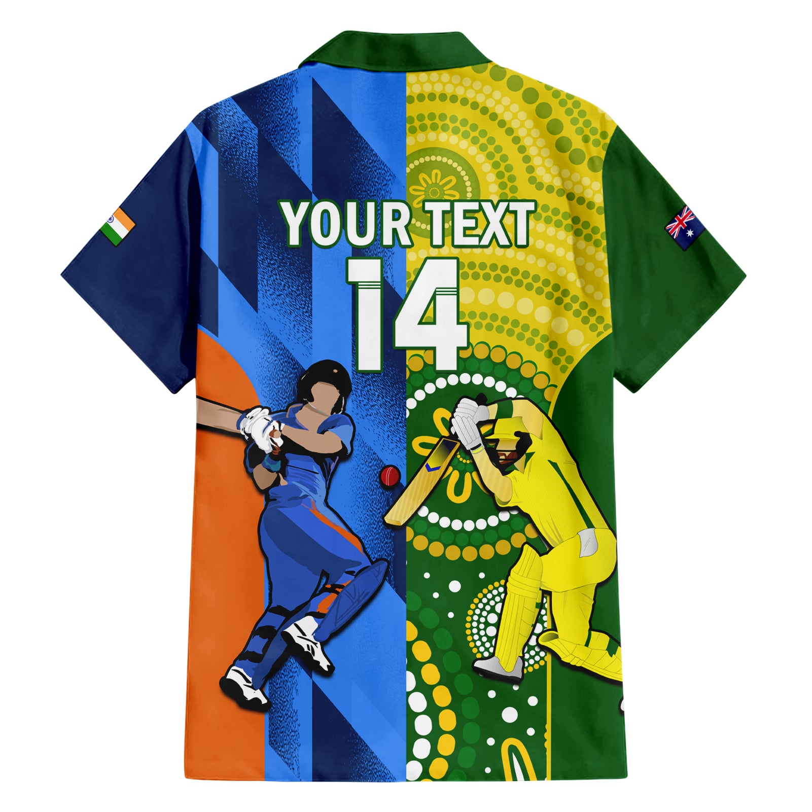 Custom Australia And India Cricket Hawaiian Shirt 2023 World Cup Final Together - Vibe Hoodie Shop