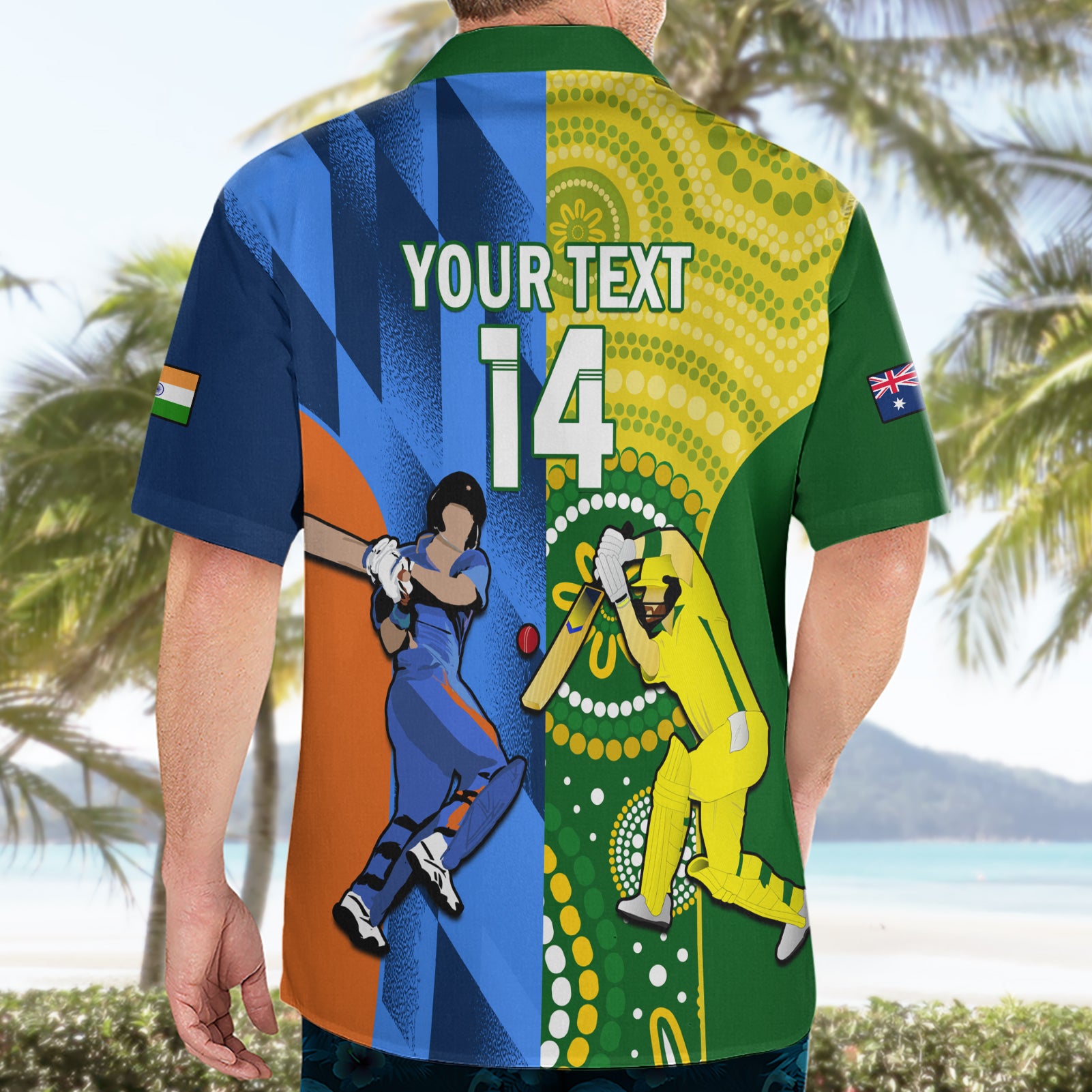 Custom Australia And India Cricket Hawaiian Shirt 2023 World Cup Final Together - Vibe Hoodie Shop