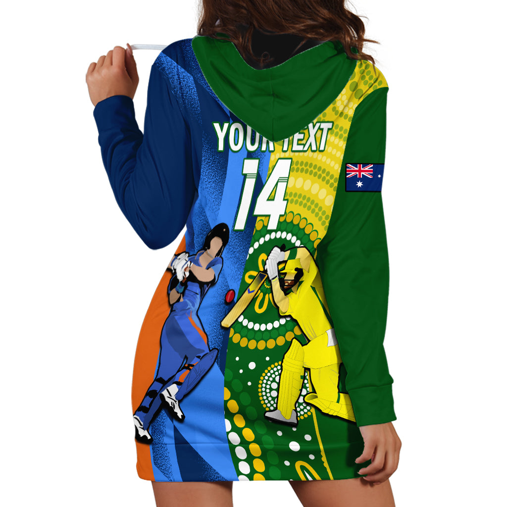 Custom Australia And India Cricket Hoodie Dress 2023 World Cup Final Together - Vibe Hoodie Shop