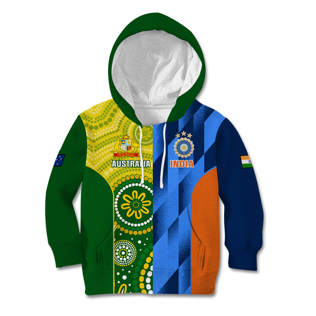 Custom Australia And India Cricket Kid Hoodie 2023 World Cup Final Together - Vibe Hoodie Shop