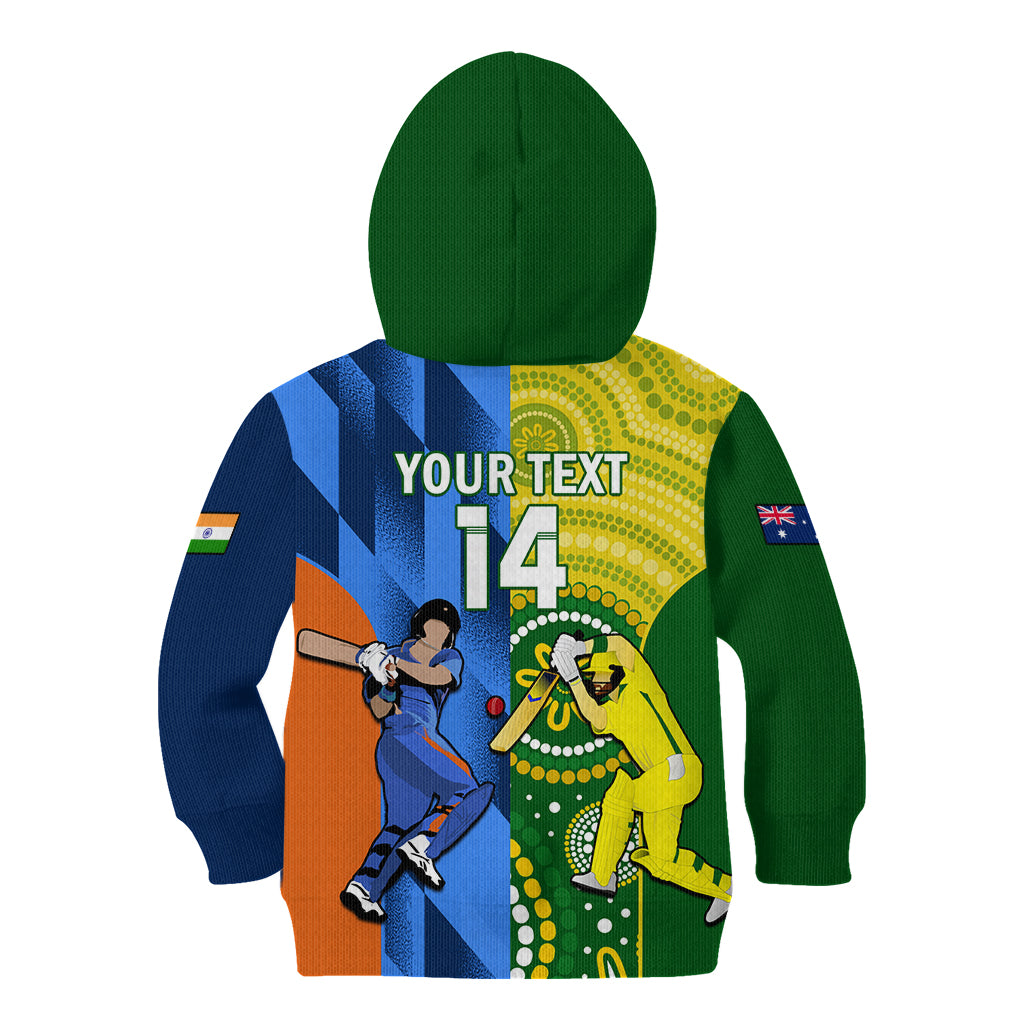 Custom Australia And India Cricket Kid Hoodie 2023 World Cup Final Together - Vibe Hoodie Shop