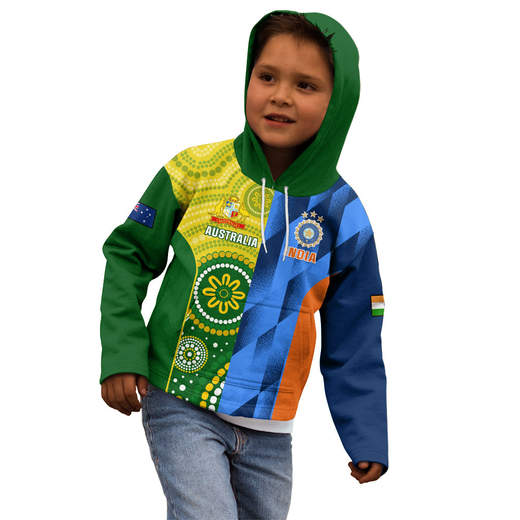 Custom Australia And India Cricket Kid Hoodie 2023 World Cup Final Together - Vibe Hoodie Shop