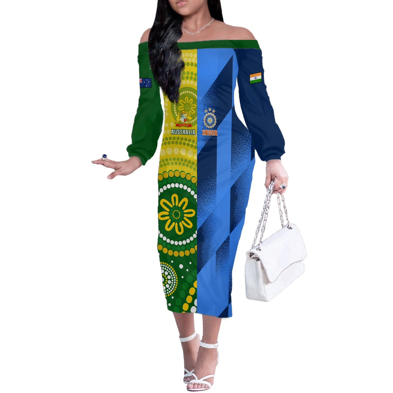 custom-australia-and-india-cricket-off-the-shoulder-long-sleeve-dress-2023-world-cup-final-together