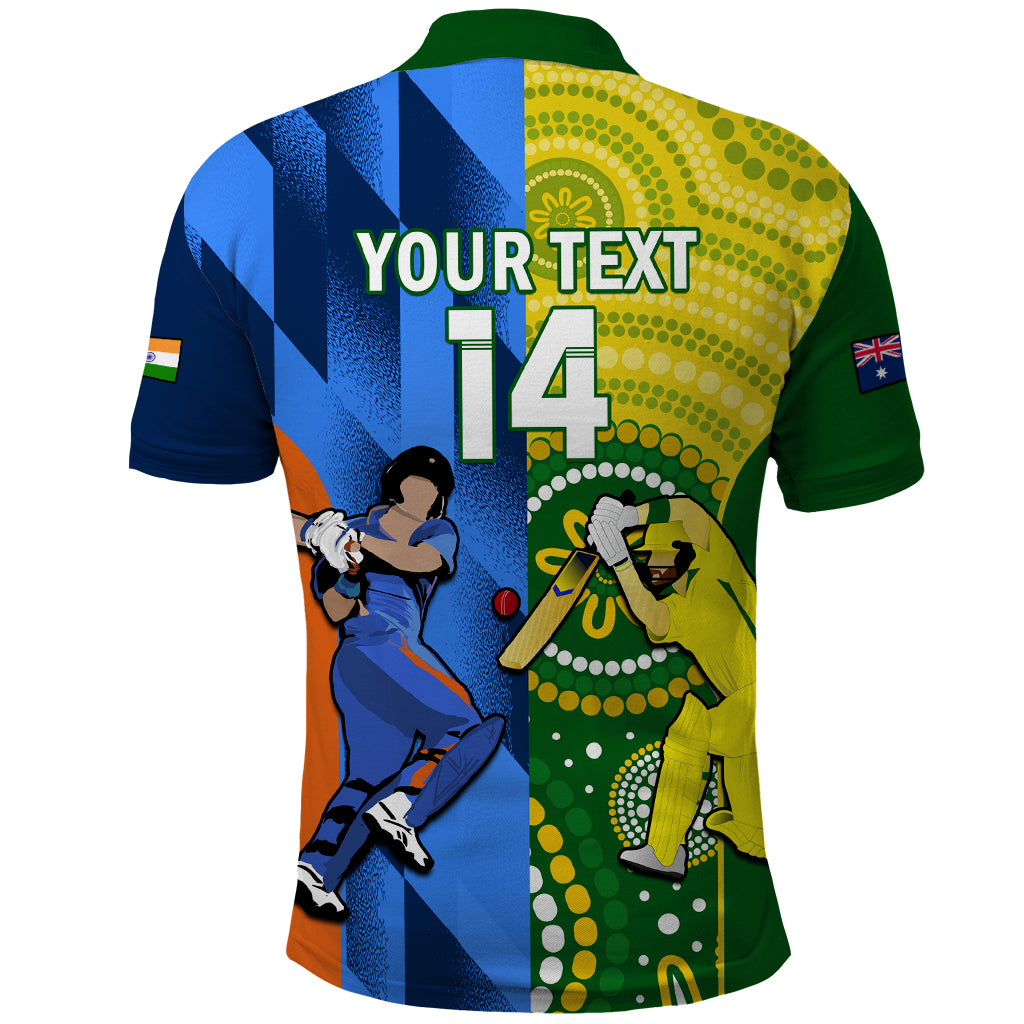 Custom Australia And India Cricket Polo Shirt 2023 World Cup Final Together - Vibe Hoodie Shop