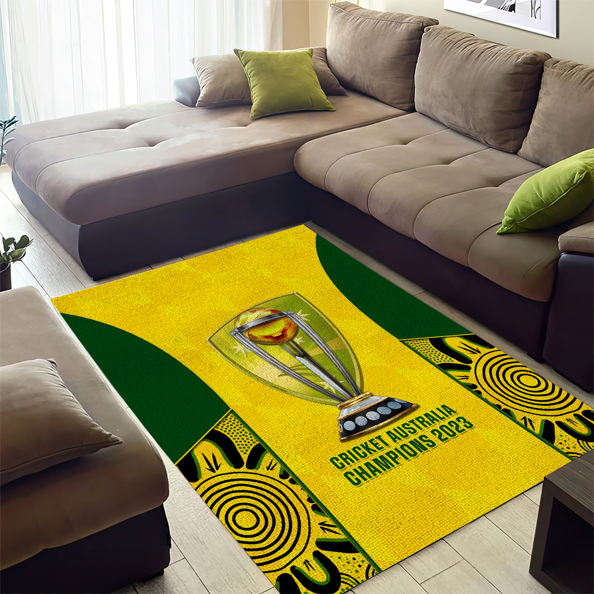 Australia Cricket Area Rug World Cup Go Champions 2023 Indigenous - Vibe Hoodie Shop