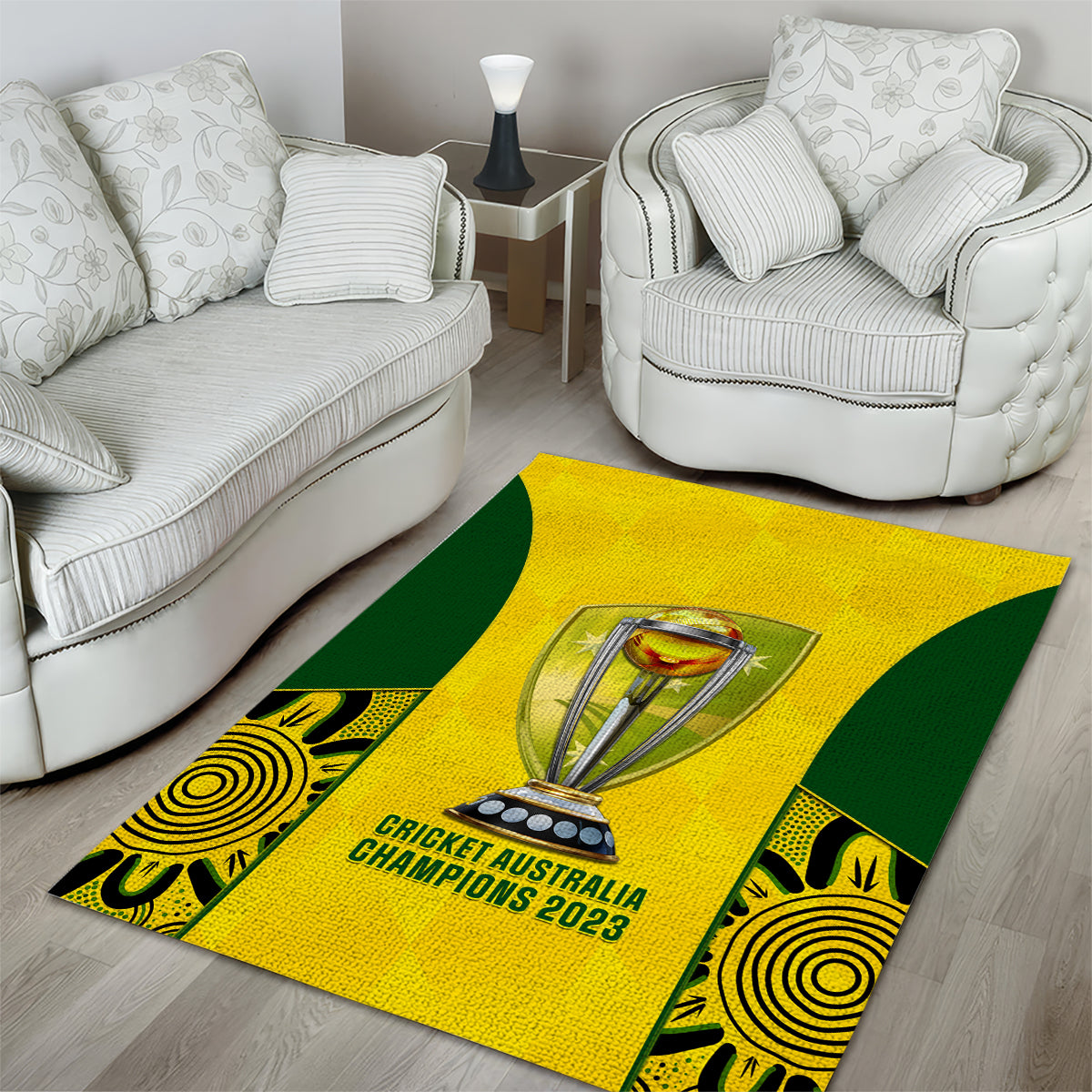 Australia Cricket Area Rug World Cup Go Champions 2023 Indigenous - Vibe Hoodie Shop