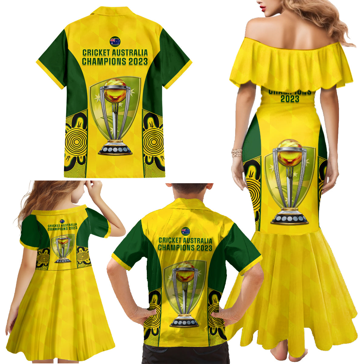 australia-cricket-family-matching-mermaid-dress-and-hawaiian-shirt-world-cup-go-champions-2023-indigenous