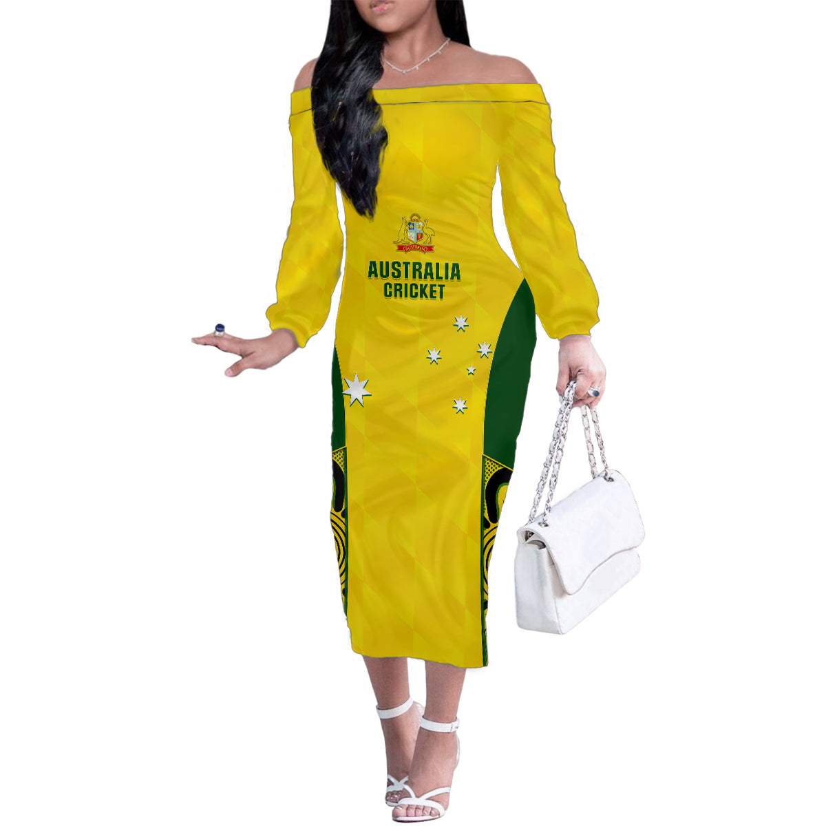 australia-cricket-family-matching-off-shoulder-long-sleeve-dress-and-hawaiian-shirt-world-cup-go-champions-2023-indigenous