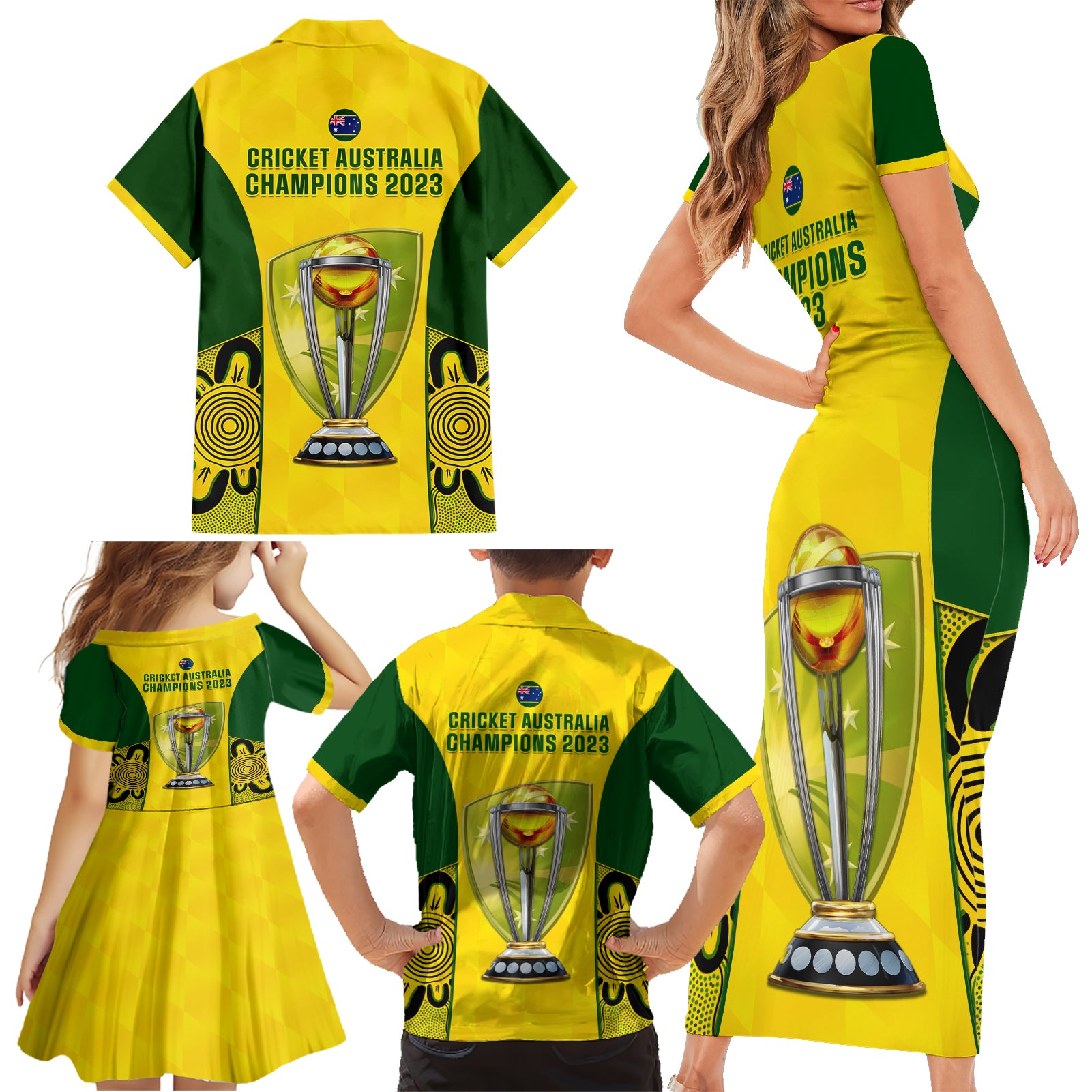 australia-cricket-family-matching-short-sleeve-bodycon-dress-and-hawaiian-shirt-world-cup-go-champions-2023-indigenous