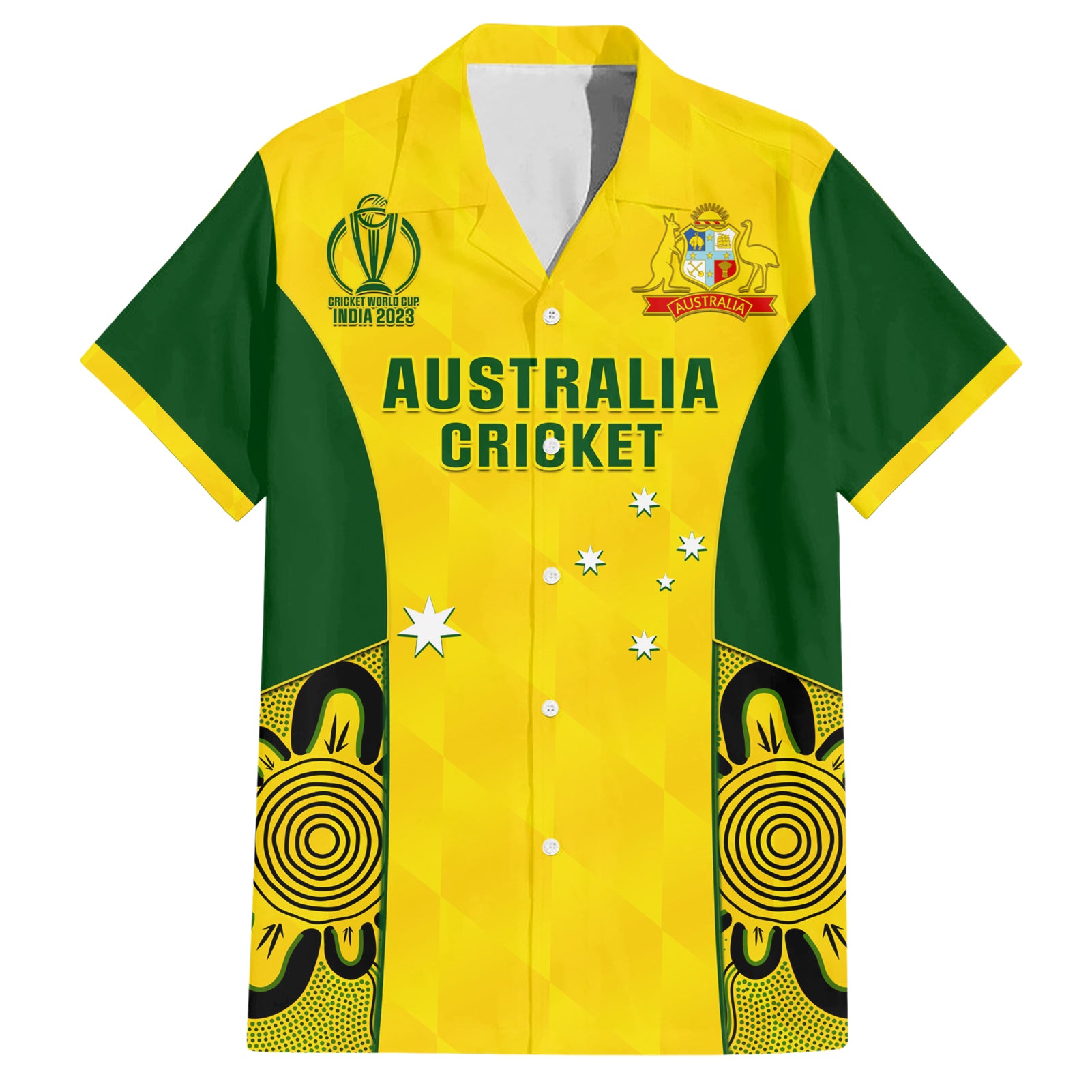 australia-cricket-family-matching-short-sleeve-bodycon-dress-and-hawaiian-shirt-world-cup-go-champions-2023-indigenous