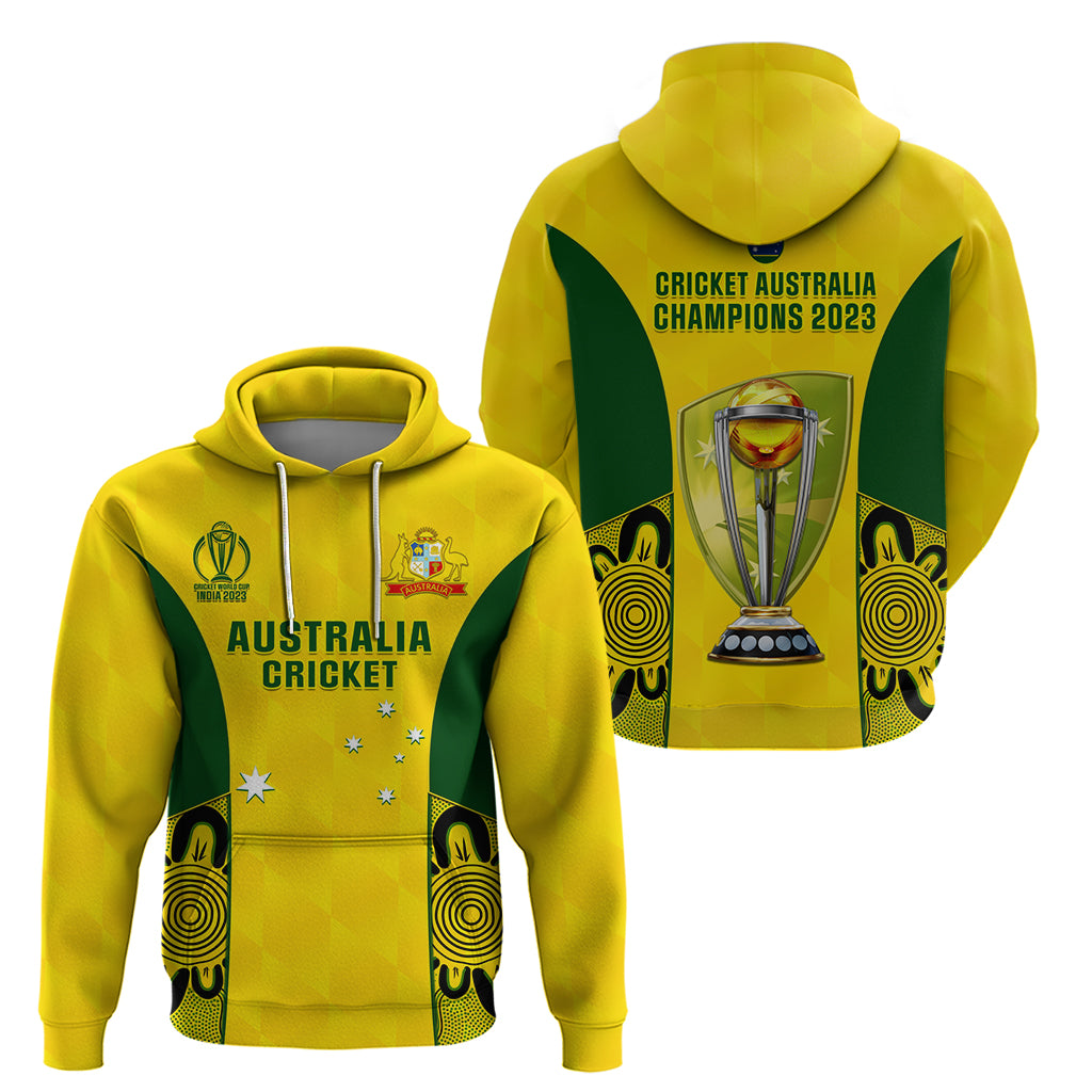 Australia Cricket Hoodie World Cup Go Champions 2023 Indigenous - Vibe Hoodie Shop