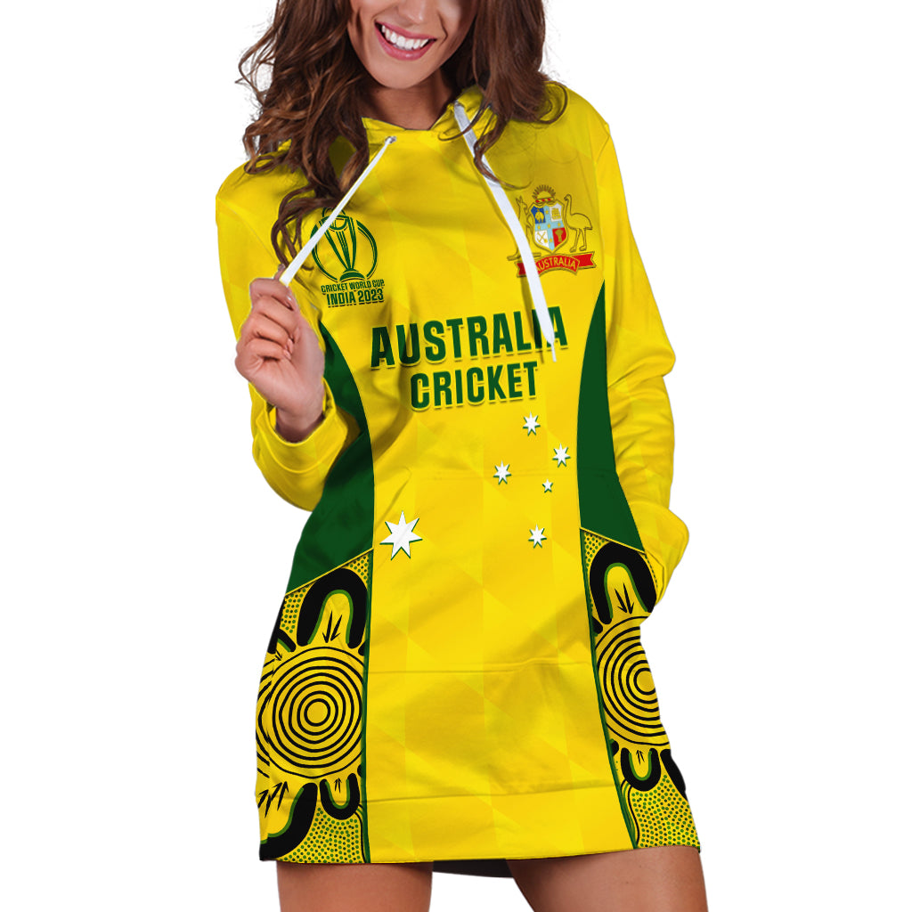 Australia Cricket Hoodie Dress World Cup Go Champions 2023 Indigenous - Vibe Hoodie Shop