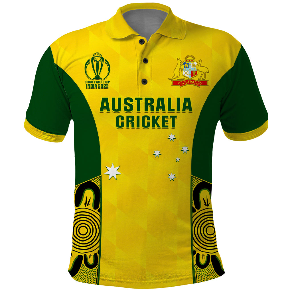 Australia Cricket Polo Shirt World Cup Go Champions 2023 Indigenous - Vibe Hoodie Shop