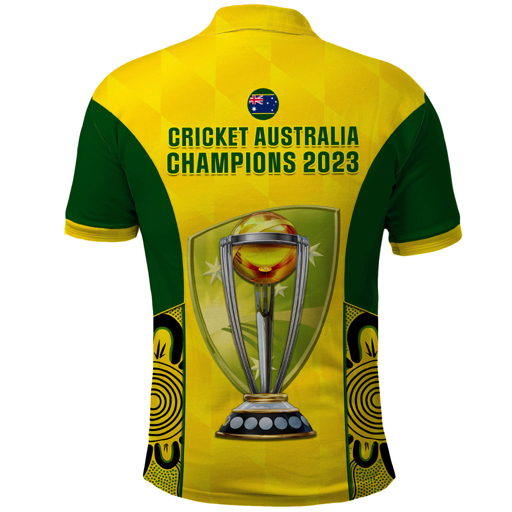 Australia Cricket Polo Shirt World Cup Go Champions 2023 Indigenous - Vibe Hoodie Shop