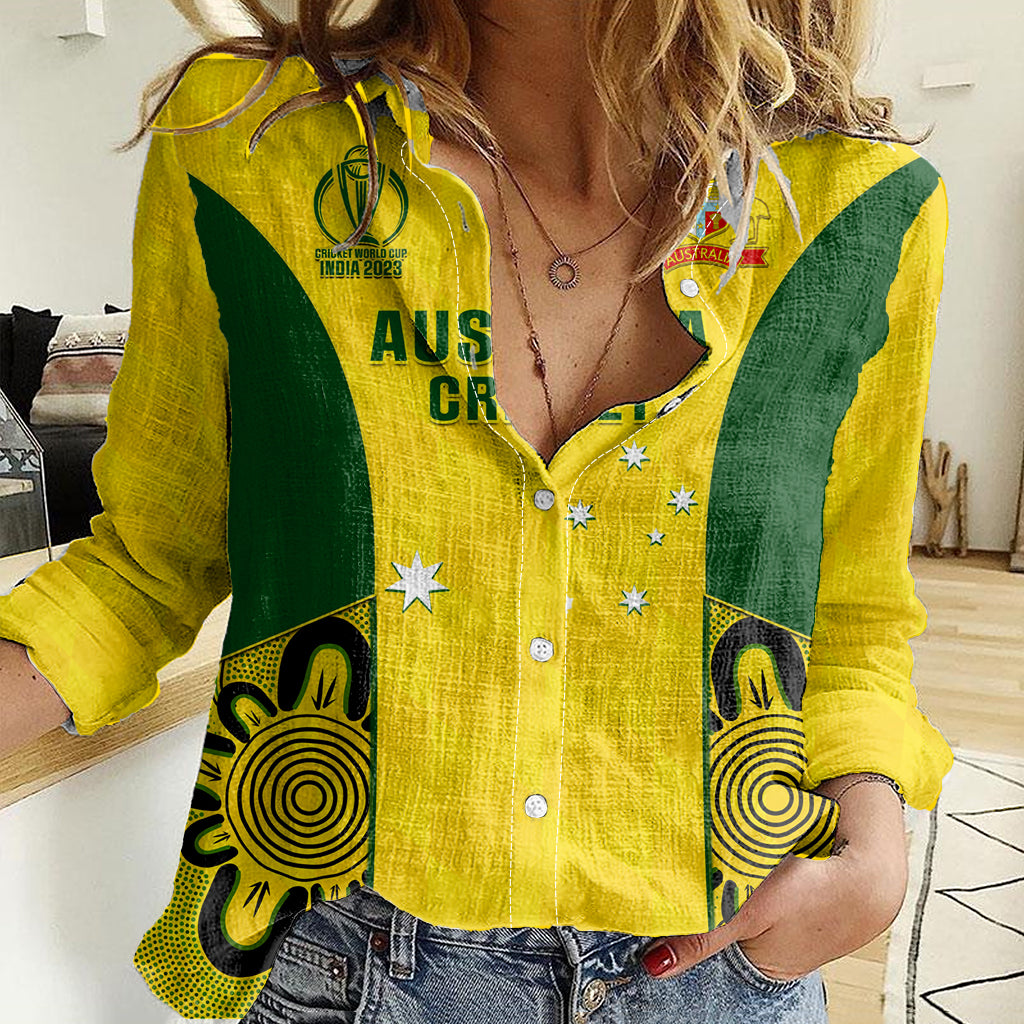 Australia Cricket Women Casual Shirt World Cup Go Champions 2023 Indigenous - Vibe Hoodie Shop