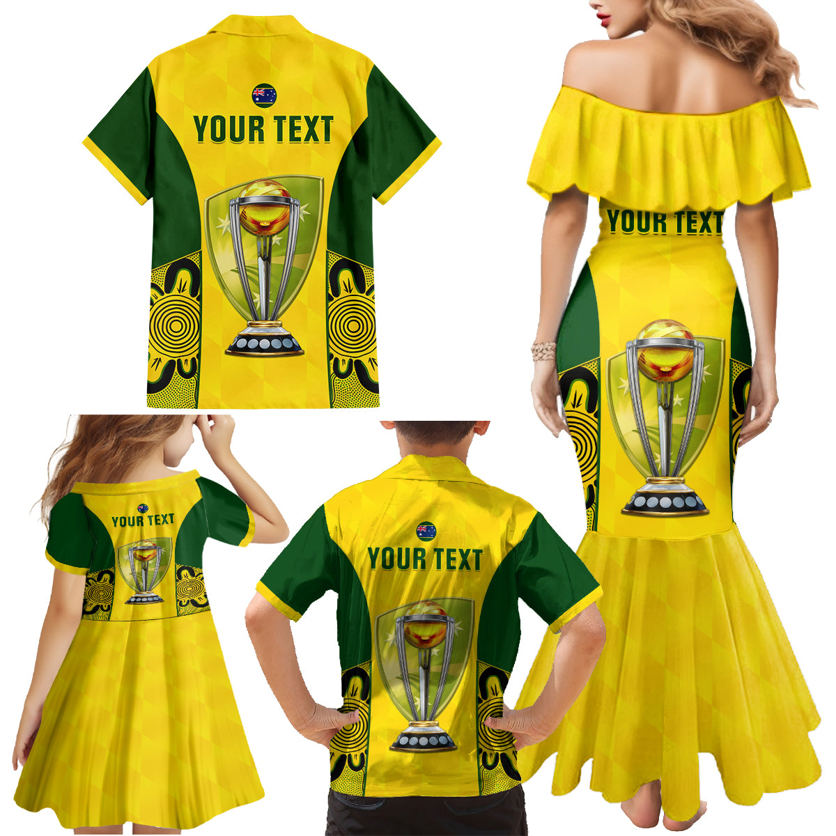 custom-australia-cricket-family-matching-mermaid-dress-and-hawaiian-shirt-world-cup-go-champions-2023-indigenous