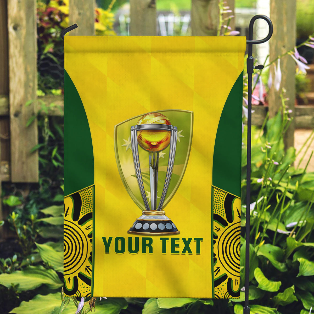 Custom Australia Cricket Garden Flag World Cup Go Champions 2023 Indigenous - Vibe Hoodie Shop