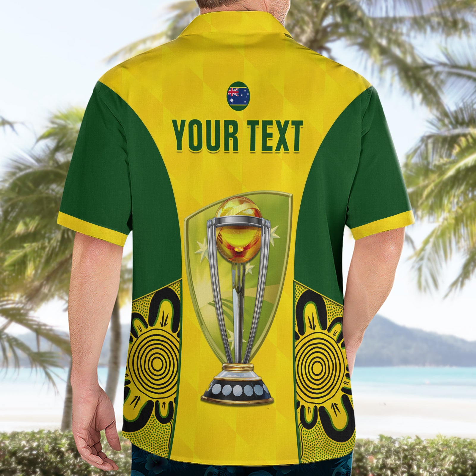 Custom Australia Cricket Hawaiian Shirt World Cup Go Champions 2023 Indigenous - Vibe Hoodie Shop